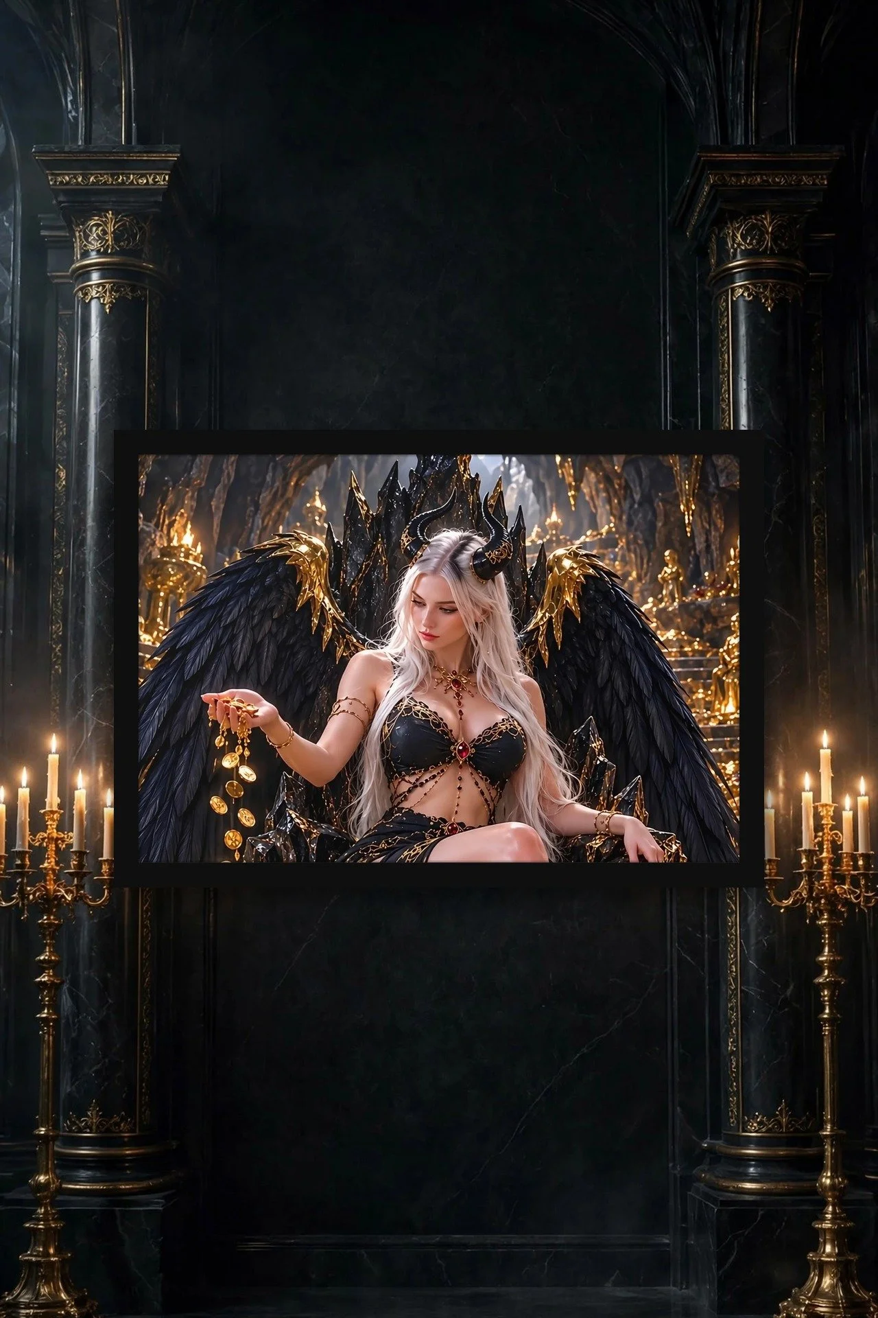 Obsidian Throne — Framed Matte Poster