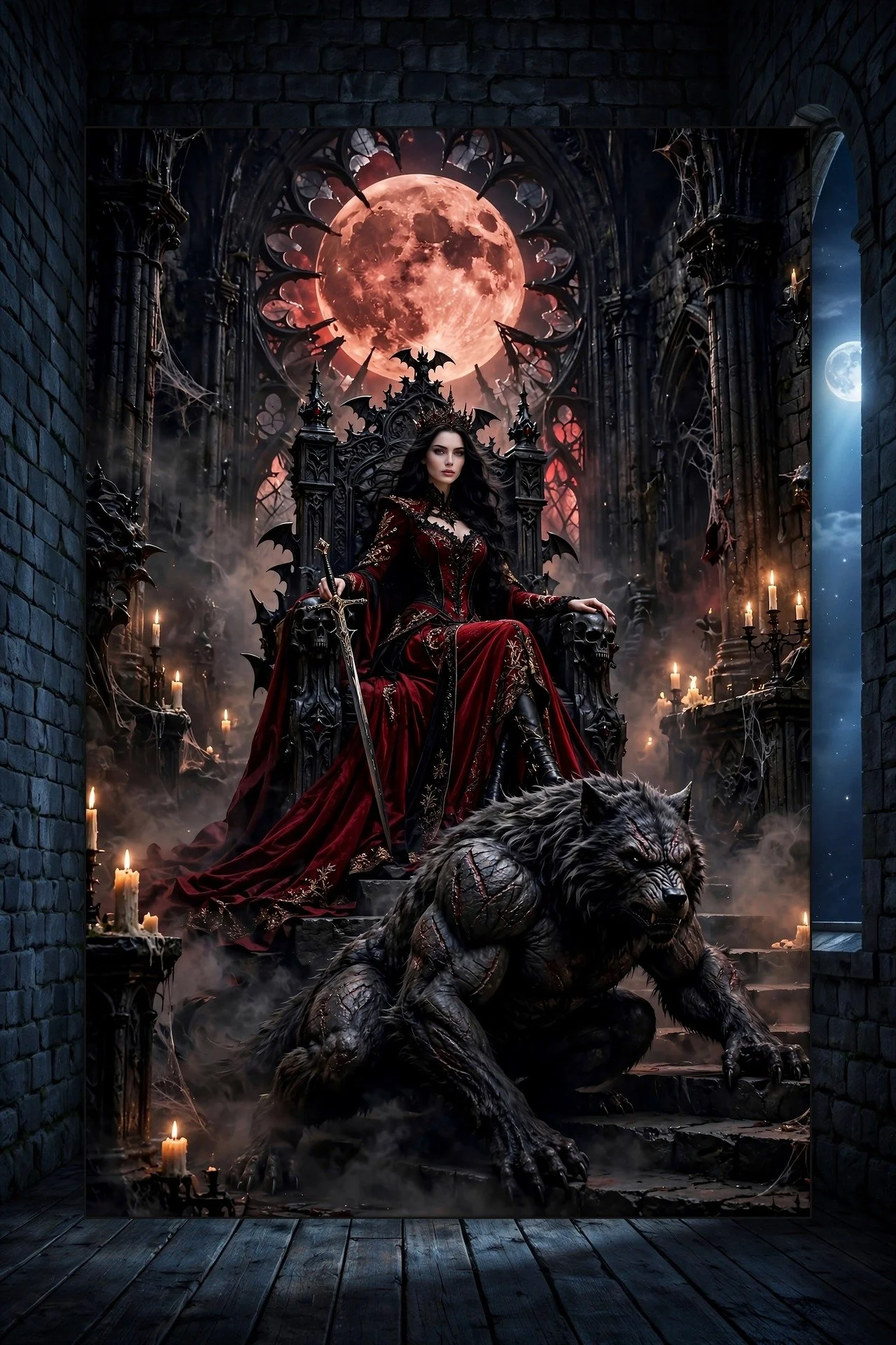 Vampire Queen's Guardian — Dark Fantasy Canvas