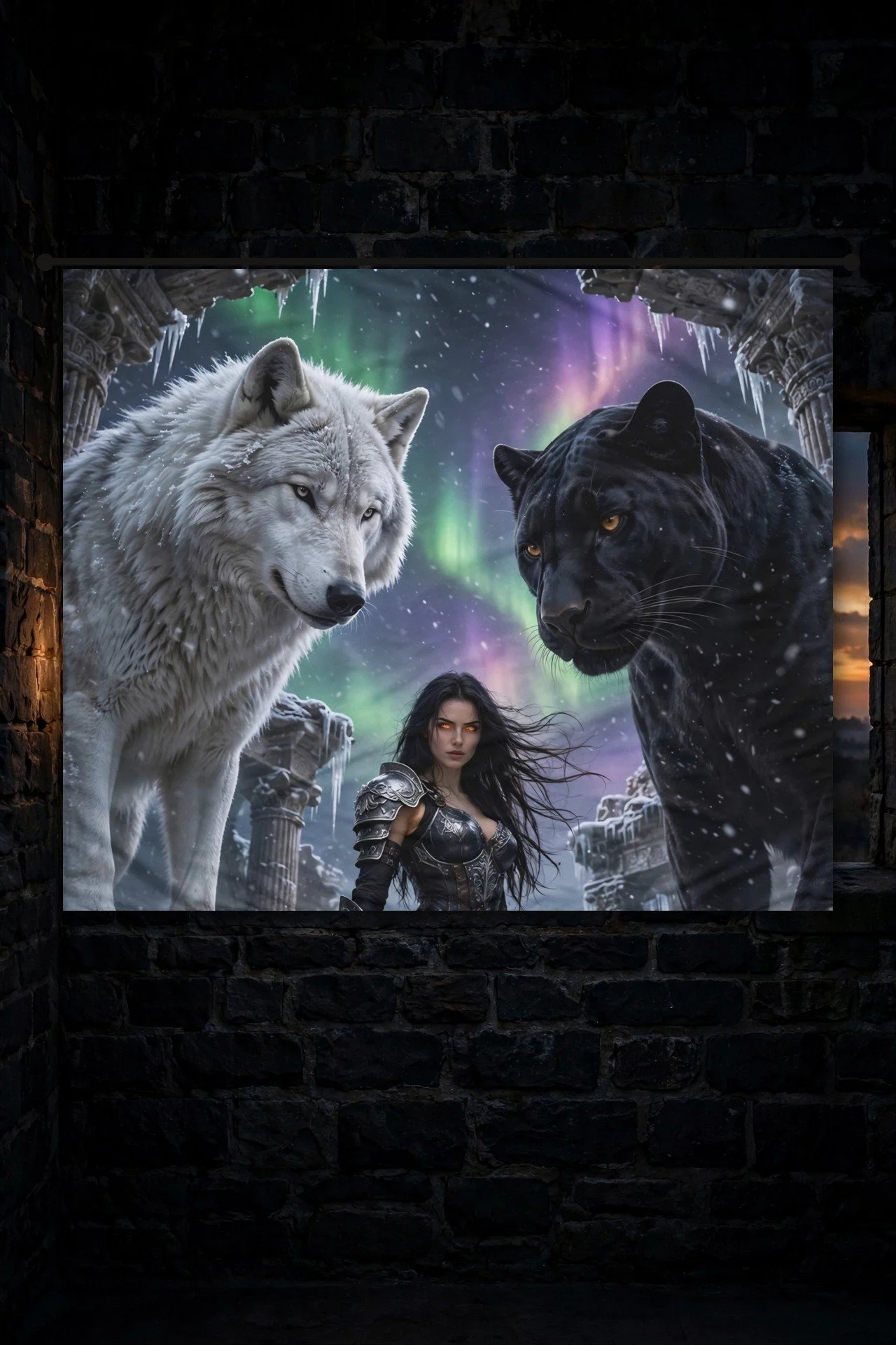 Aurora Huntress — Indoor Wall Tapestry