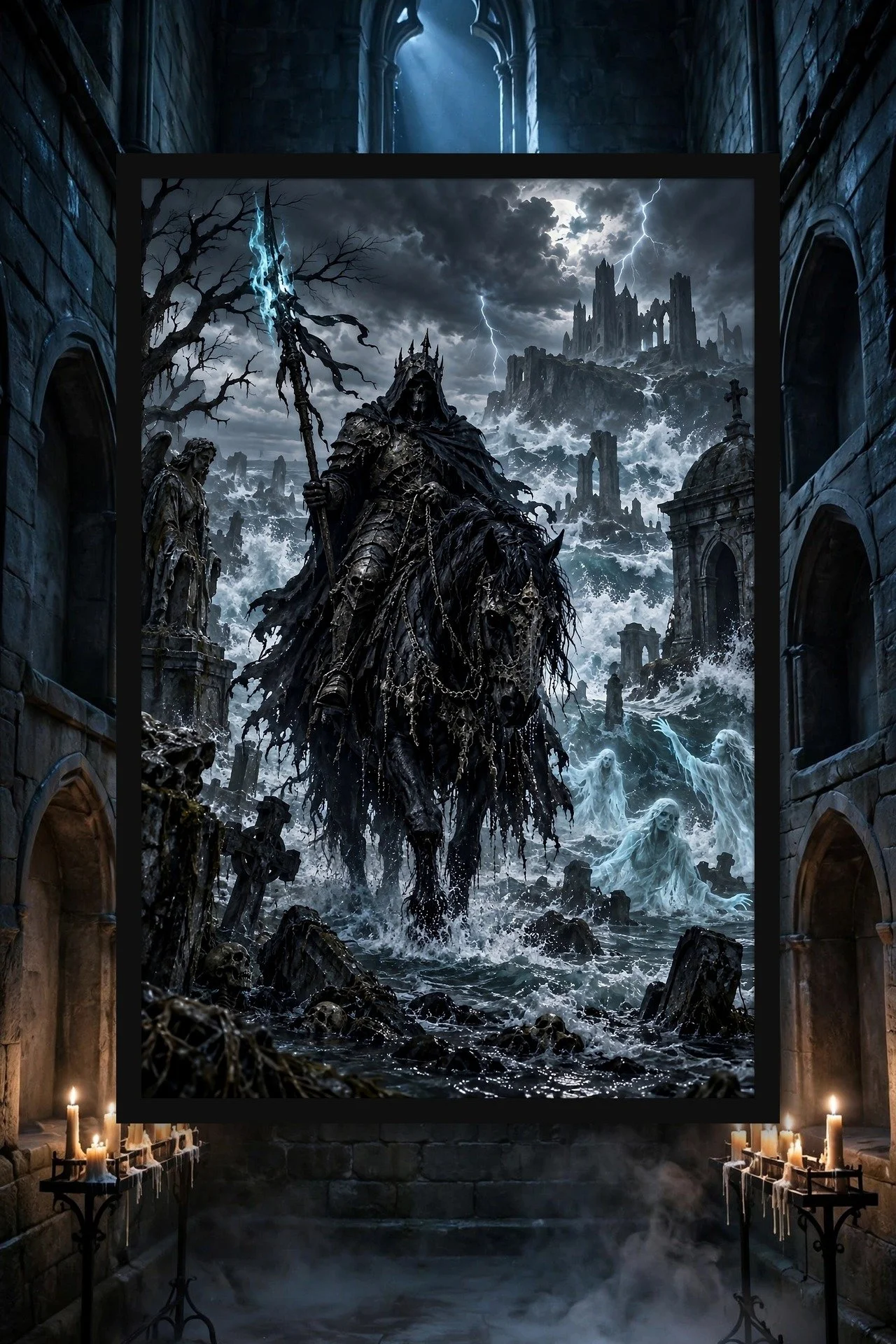 Death Knight — Pale Rider Dark Fantasy Poster