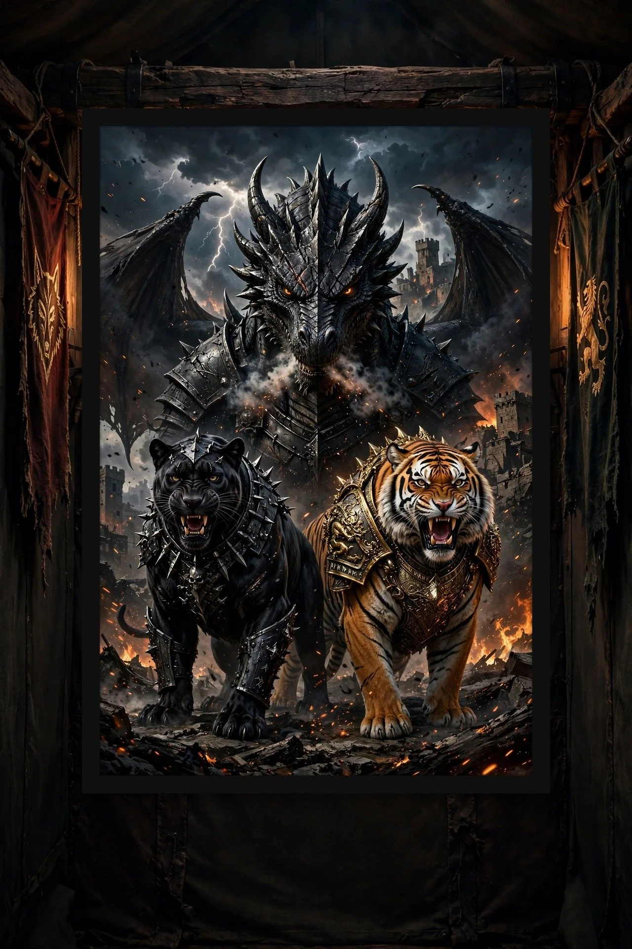 War Pack — Pack Portrait Dark Fantasy Framed Poster