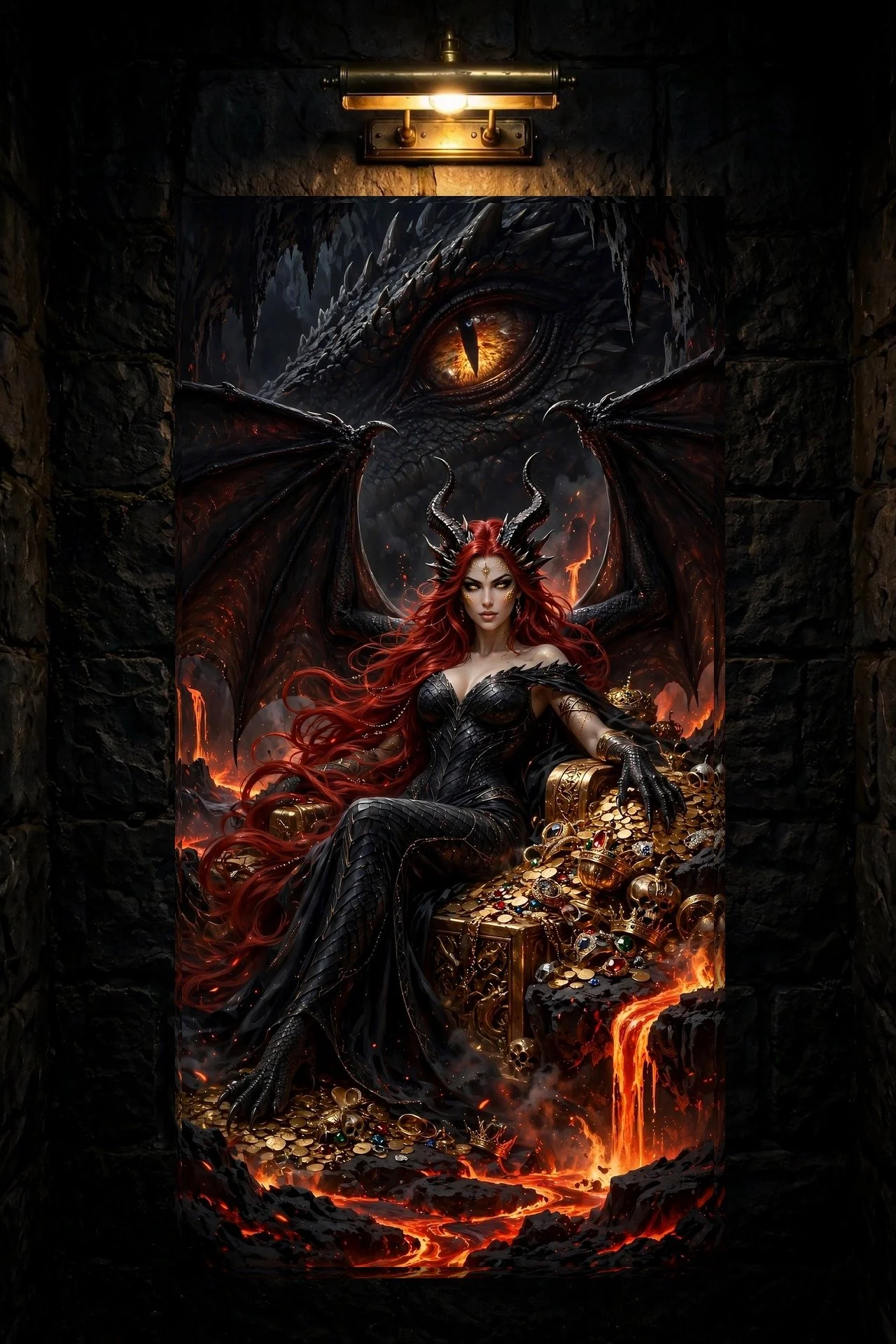 Dragon Queen — Empress Dark Fantasy Canvas