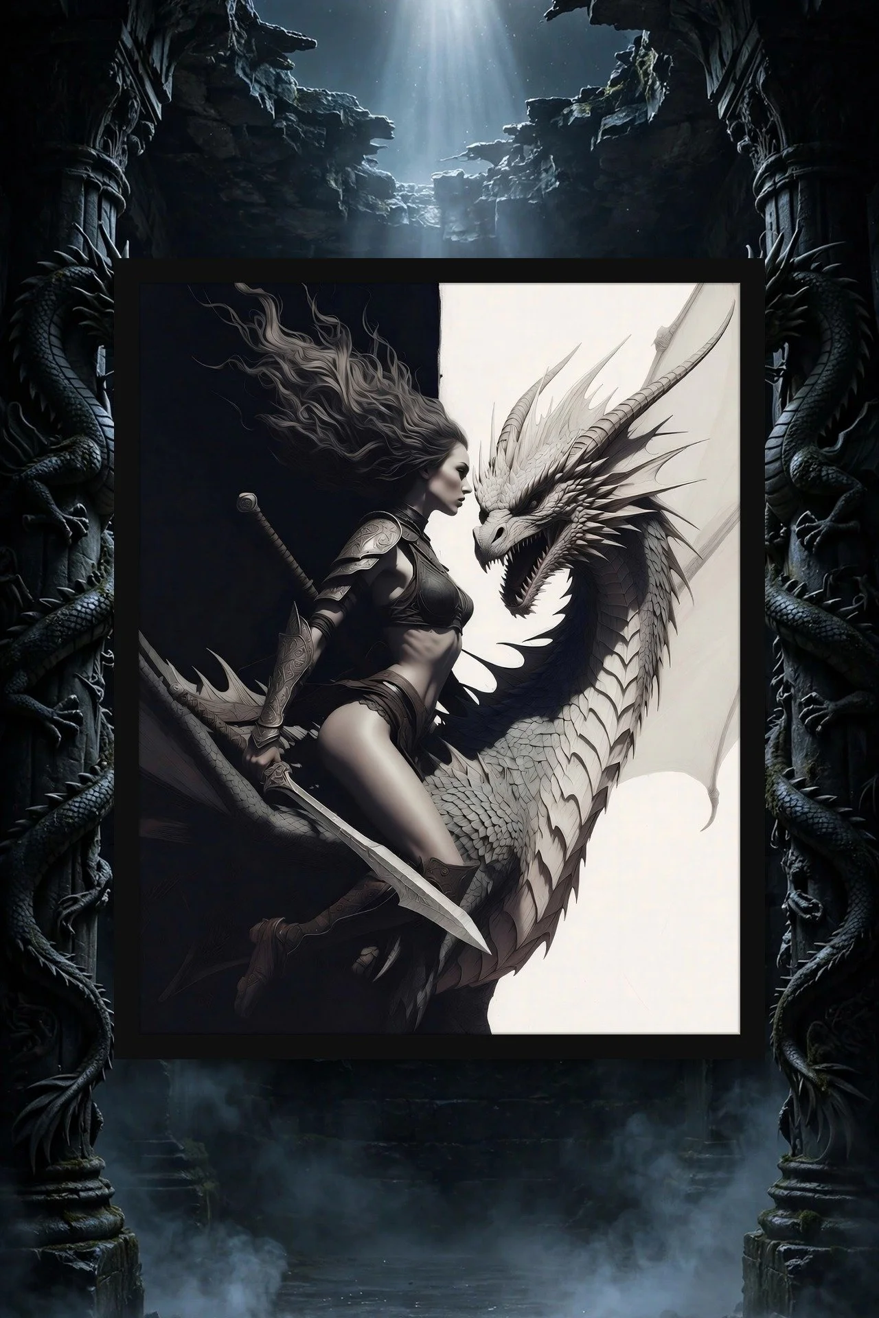 Whitefire Oath — Framed Matte Poster