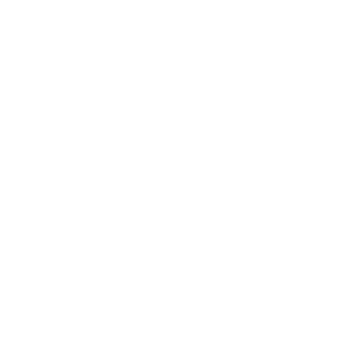 Black illustration of a salmon with a stylized arrow integrated into its tail, representing sustainability or fishing.