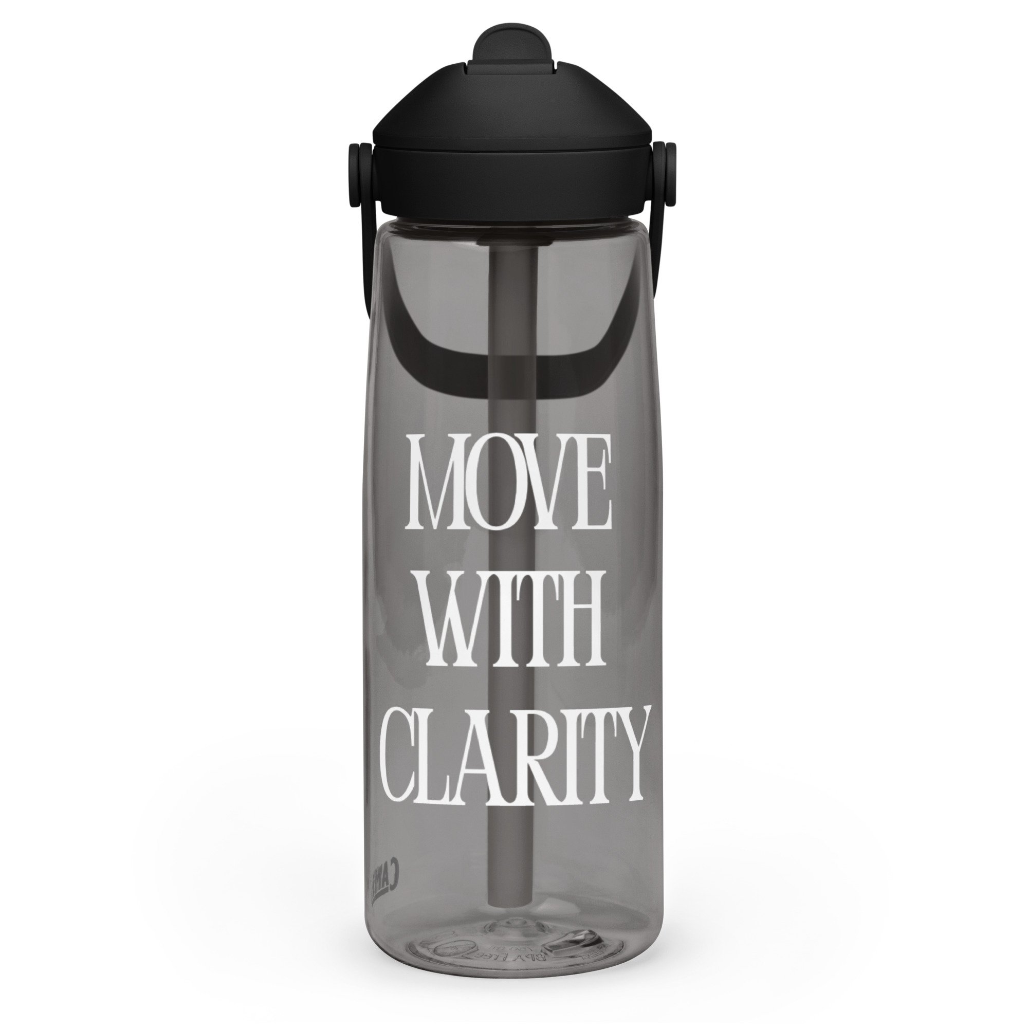 Flip straw water bottle