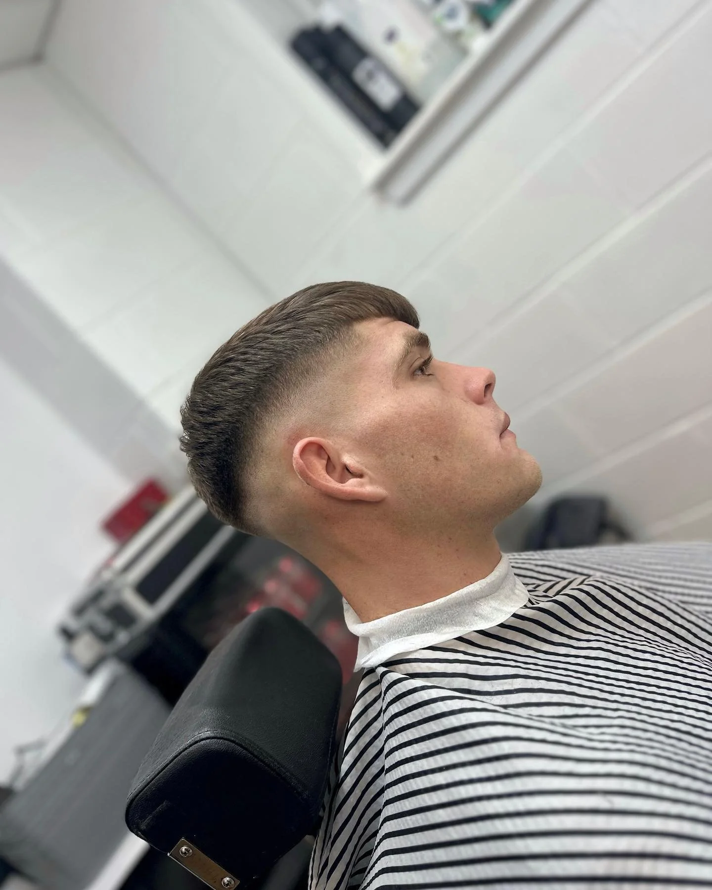 Cropped fringe and skin fade for my guy @dylanwilliams096 #sharpblades #freshfades