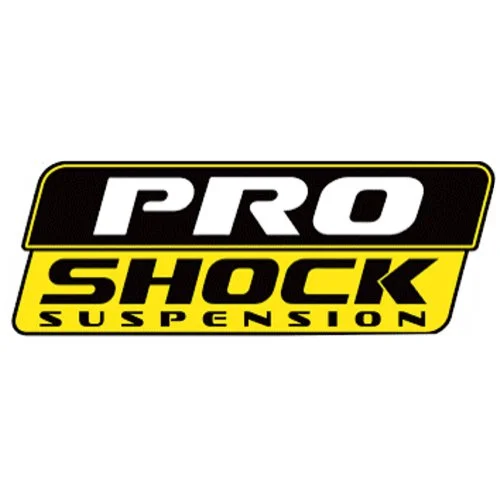 Logotipo de Pro Shock Suspension, en colores negro y amarillo.