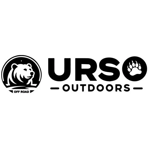Logotipo de la marca URSO OUTDOORS con un oso y una huella de oso.