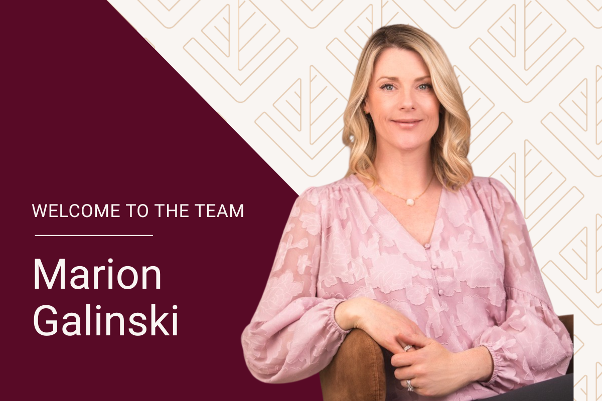 Welcome Marion Galinski to the Team
