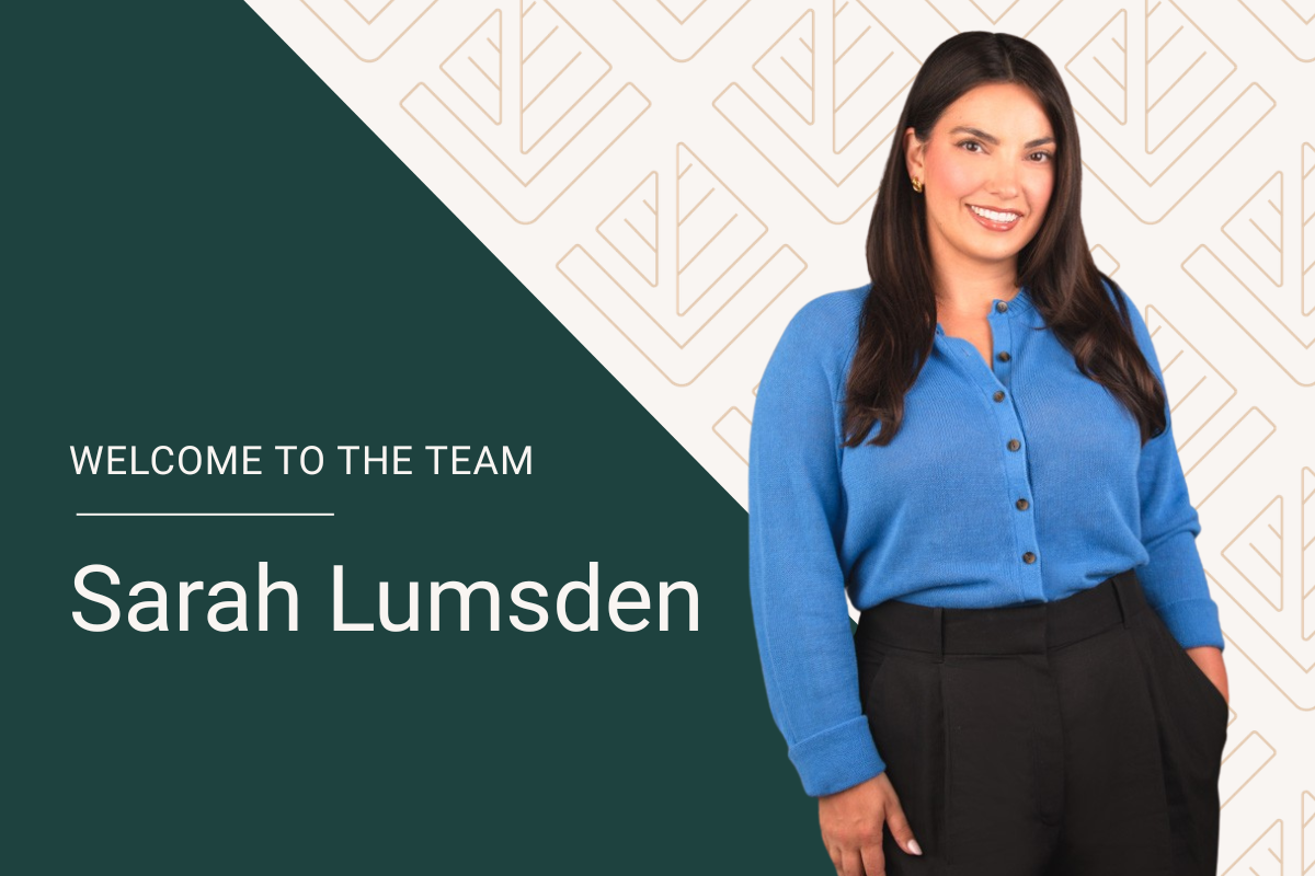 Welcome Sarah Lumsden to the Team