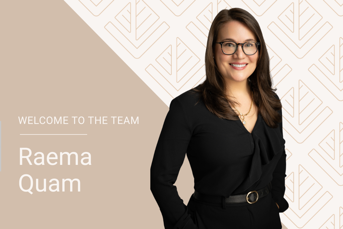 Welcome Raema Quam to the Team