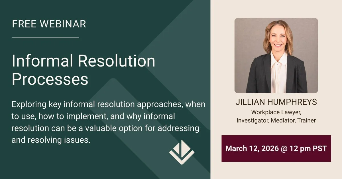 informal resolution processes webinar card