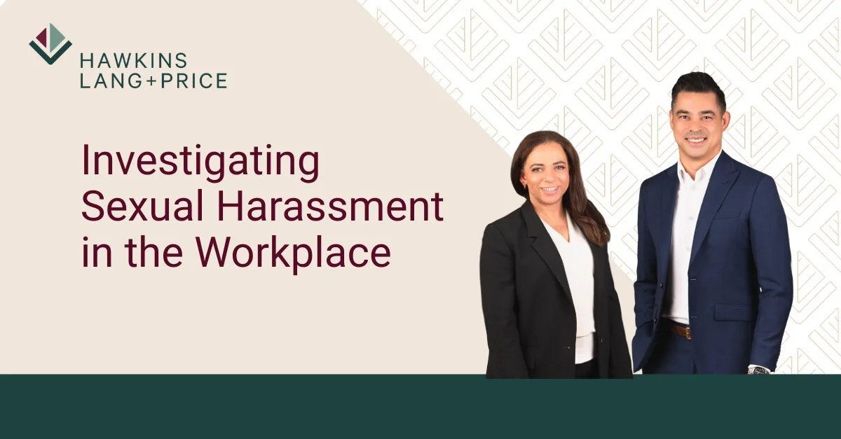 Investigating Sexual Harrassment in Workplace webinar card