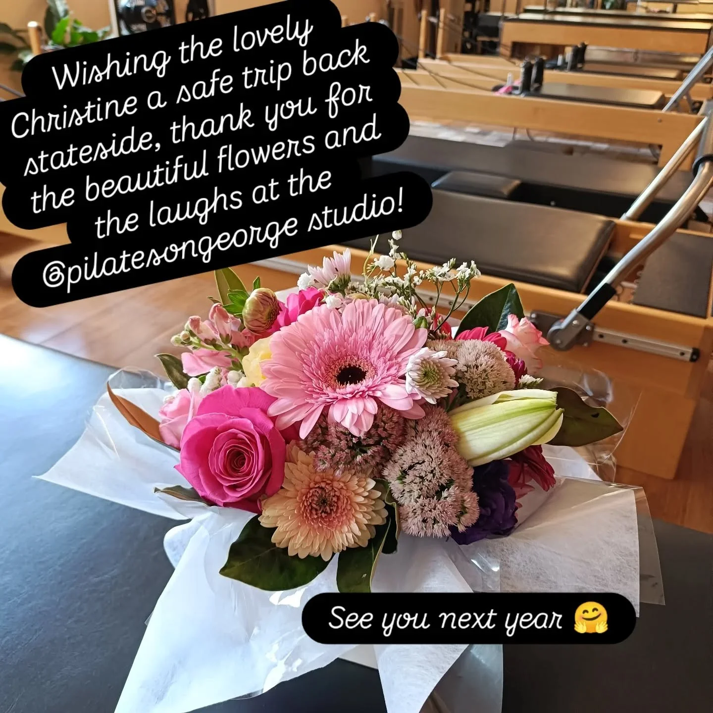 Such a lovely surprise to receive these beautiful flowers today, bittersweet as my lovely client leaves for her other spring/summer home next week. I was just so impressed that her outfit matched the flowers 🌻🌹💐❤️

#PilatesonGeorge 
#ourclientsare