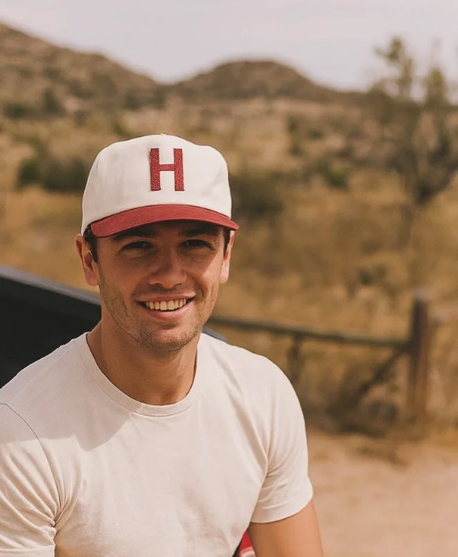 Rep Historic Hico with this awesome 5-panel crown cap from @weldmfg featuring the classic felt Hico &ldquo;H&rdquo; stiched onto the front. This snapback hat is made from two contrasting colors (cream and washed red) in a unified 100% brushed cotton 