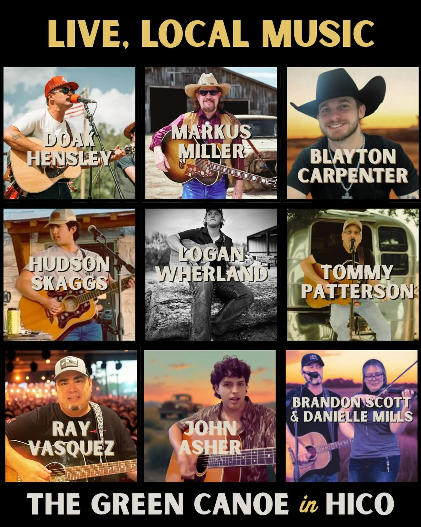 Live music, local musicians 🎸Saturday nights from 6-8 pm. Visit gcohico.com for the full lineup and updates! Feb 14: Ray Vasquez⚡️Feb 28: Markus Miller ⚡️March 7: John Asher⚡️March 14: Blayton Carpenter ⚡️March 21: Doak Hensley⚡️March 28: Hudson Ska