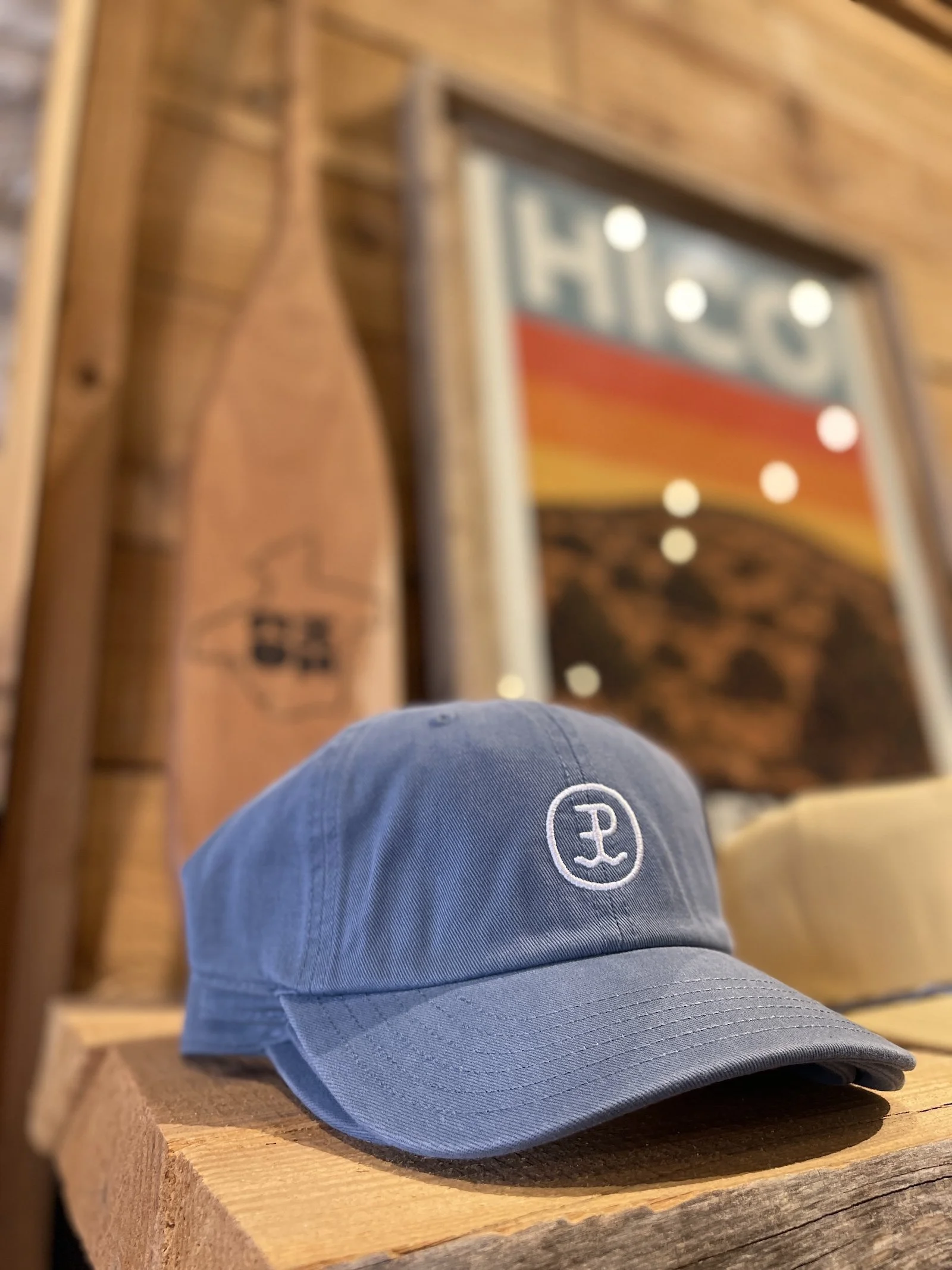 Poncho Outdoors apparel display at Green Canoe Outfitters in Hico