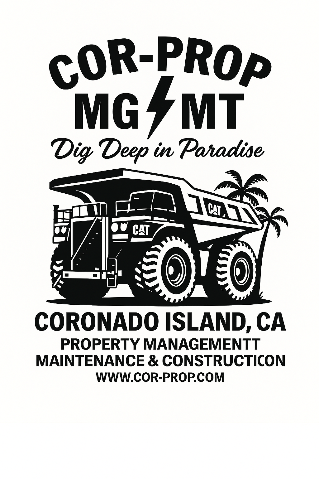 Cor-Prop Tractor  Logo Detailed White on Black.PNG