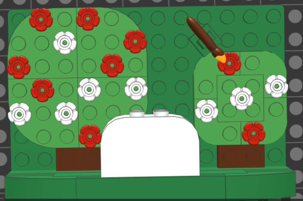 Paint the roses red!
