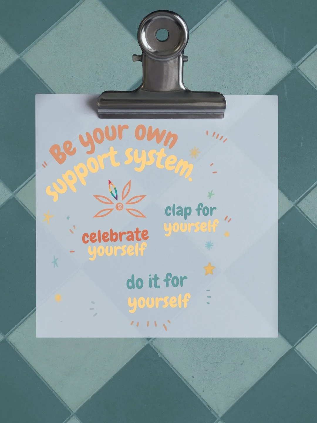 You don&rsquo;t always need more motivation.
Sometimes, you just need to be on your own side.

To remind yourself:
You&rsquo;re trying.
You&rsquo;re growing.
You&rsquo;re doing better than you think.

Be your own support system this week&mdash;
celeb