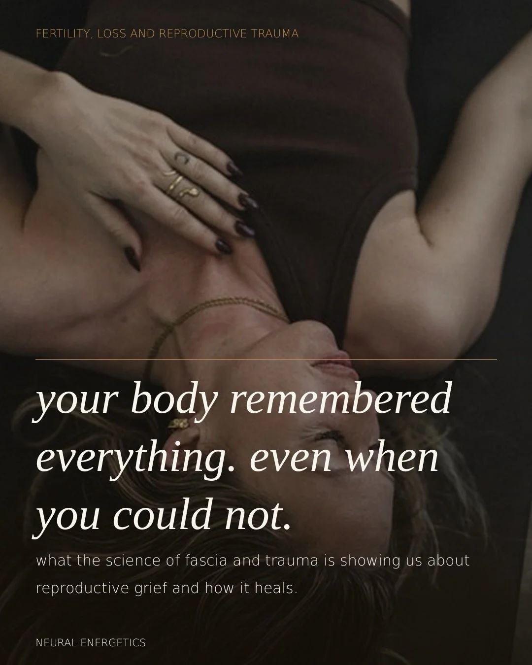 Your body remembered everything.

Even when you were told to move on.
Even when people said it was for the best.
Even when you tried to be okay.

Your body remembered.

Reproductive loss, fertility trauma and birth experiences that did not go as they