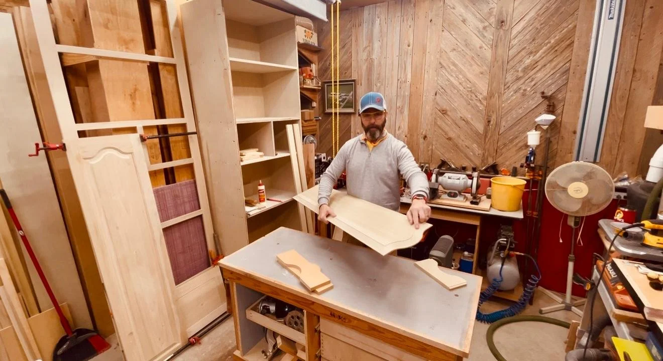 Shaker style cabinet doors are classic and popular.  However, this client wanted cathedral, raised panel doors and...that is what they got.