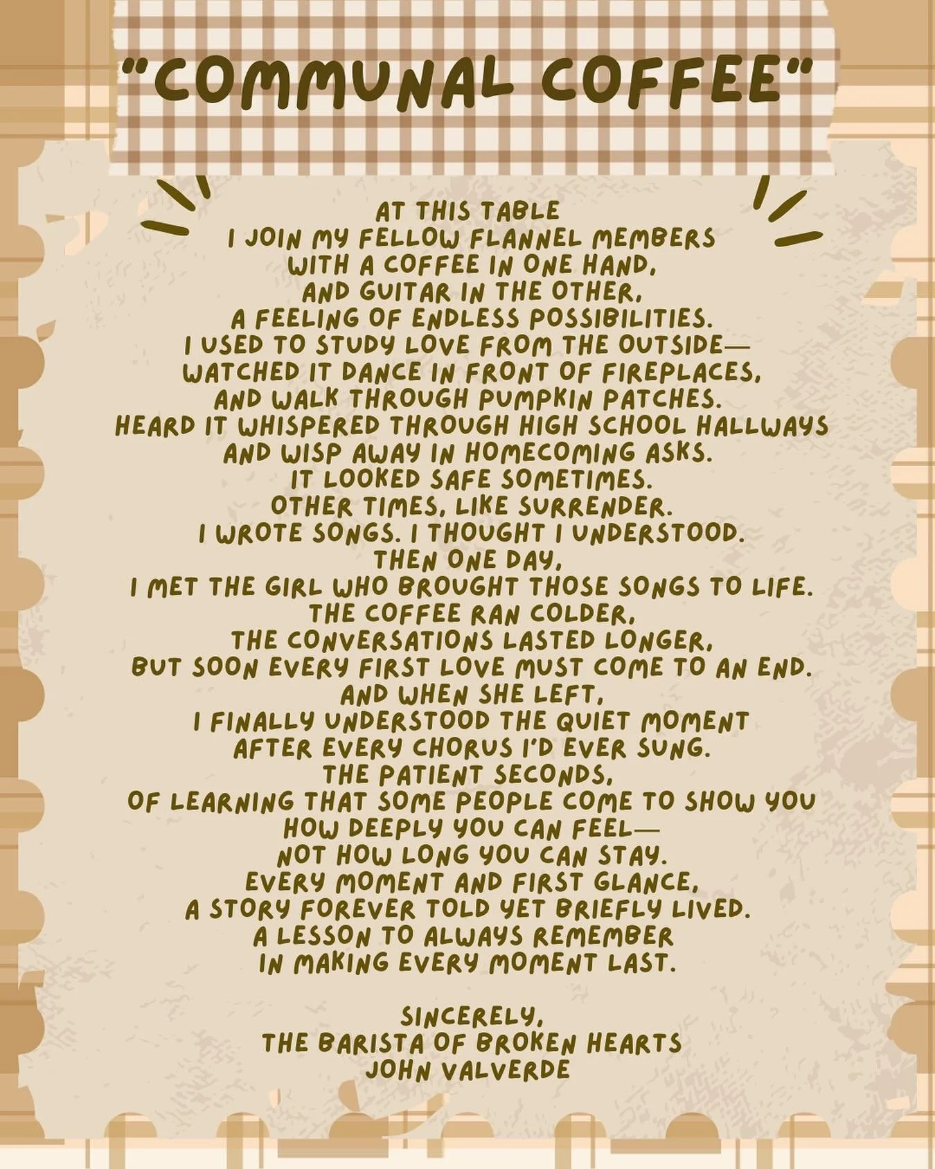 Thank you so much for the support on this album! Truly this has been an experience unlike any other. I love you all so much. This is the introduction poem to Flannels + Coffee 🍂☕️🤎🍁