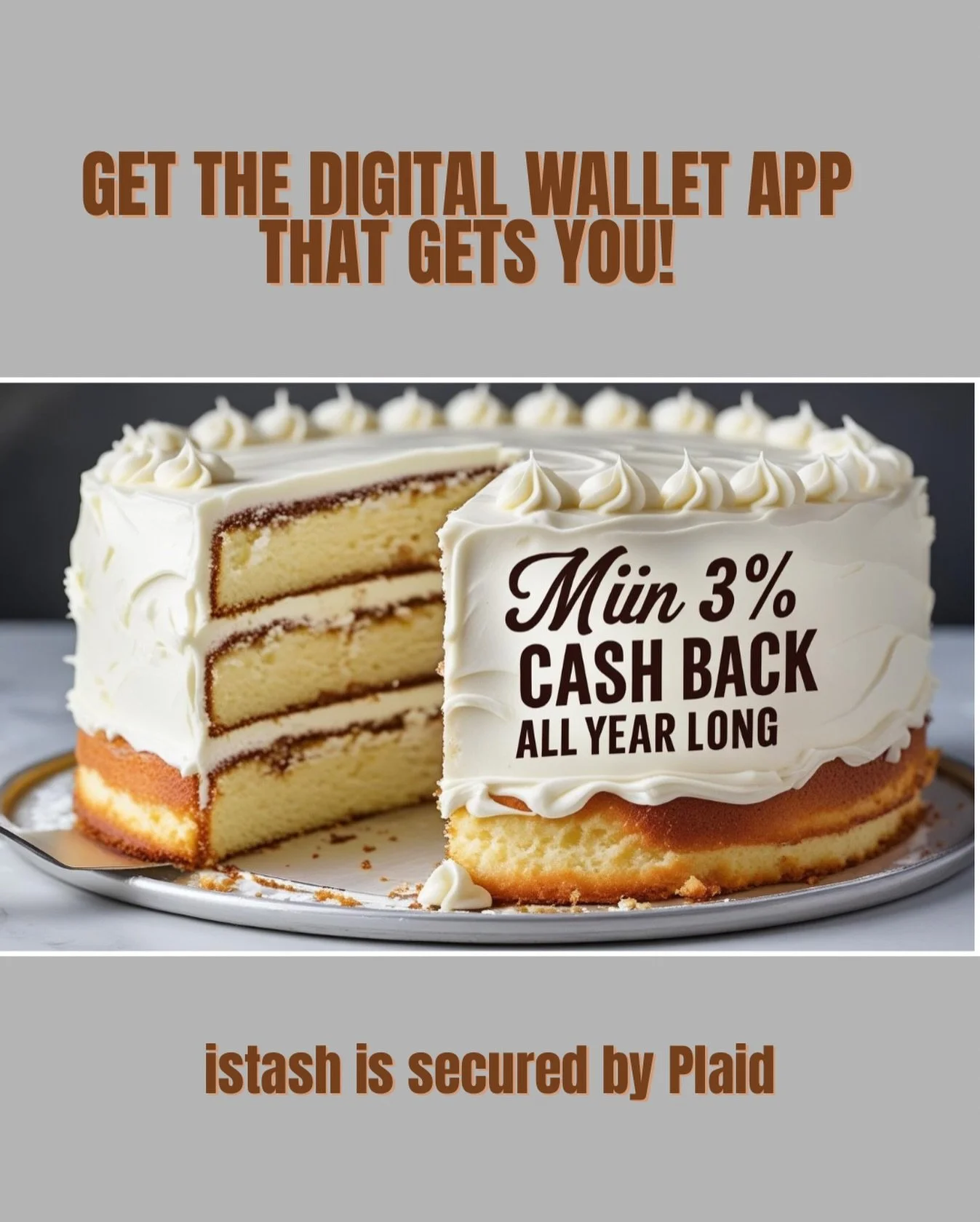 The wallet that pays you back, no crumbs left behind!🍰💵

#istash #instantcashback #smartsavings