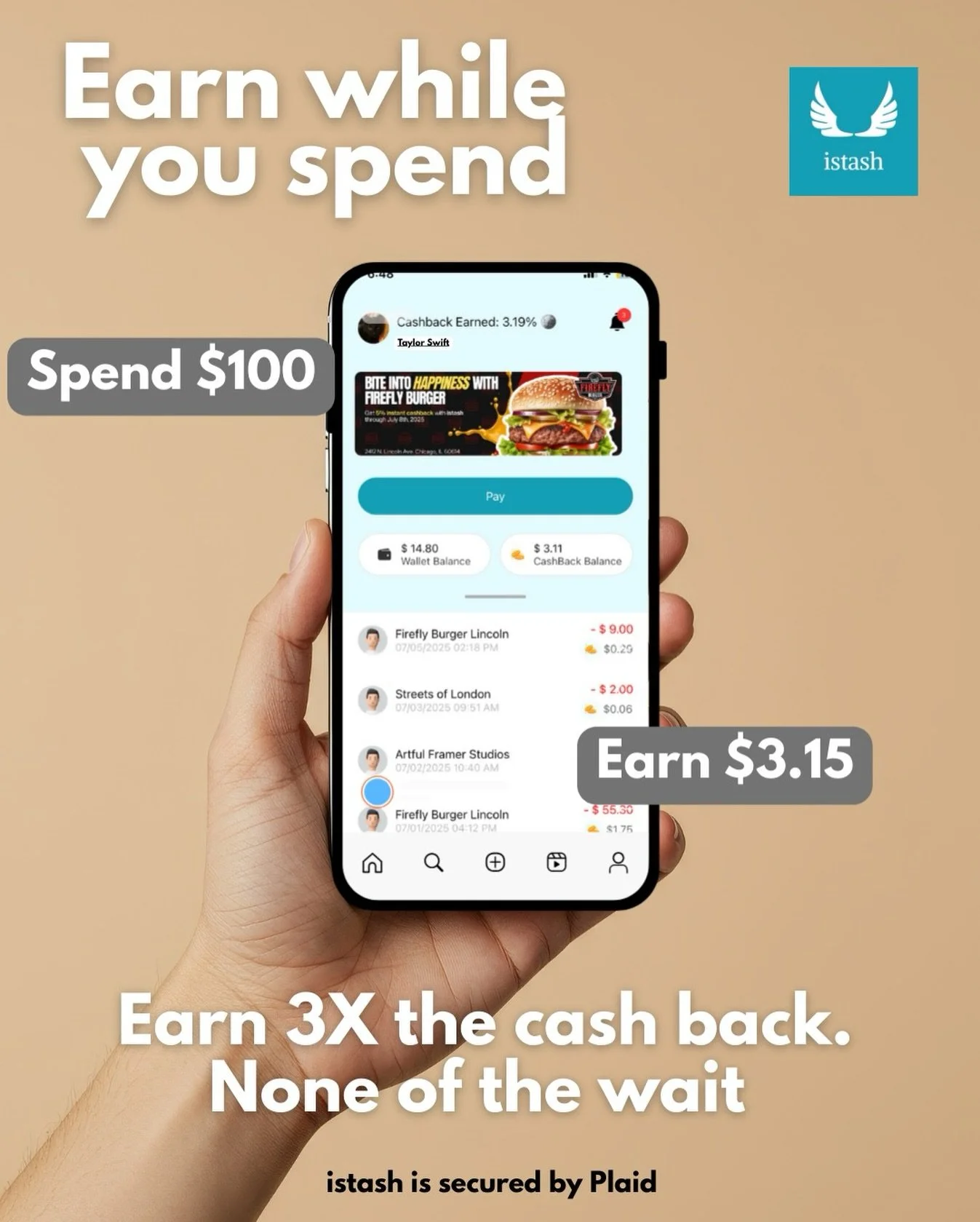 Spend like normal. Earn like never before. 💸
With istash, every swipe pays you back.
Earn more cash back. No waiting. No hassle.

#istash #saturdaysavings #instantcashback