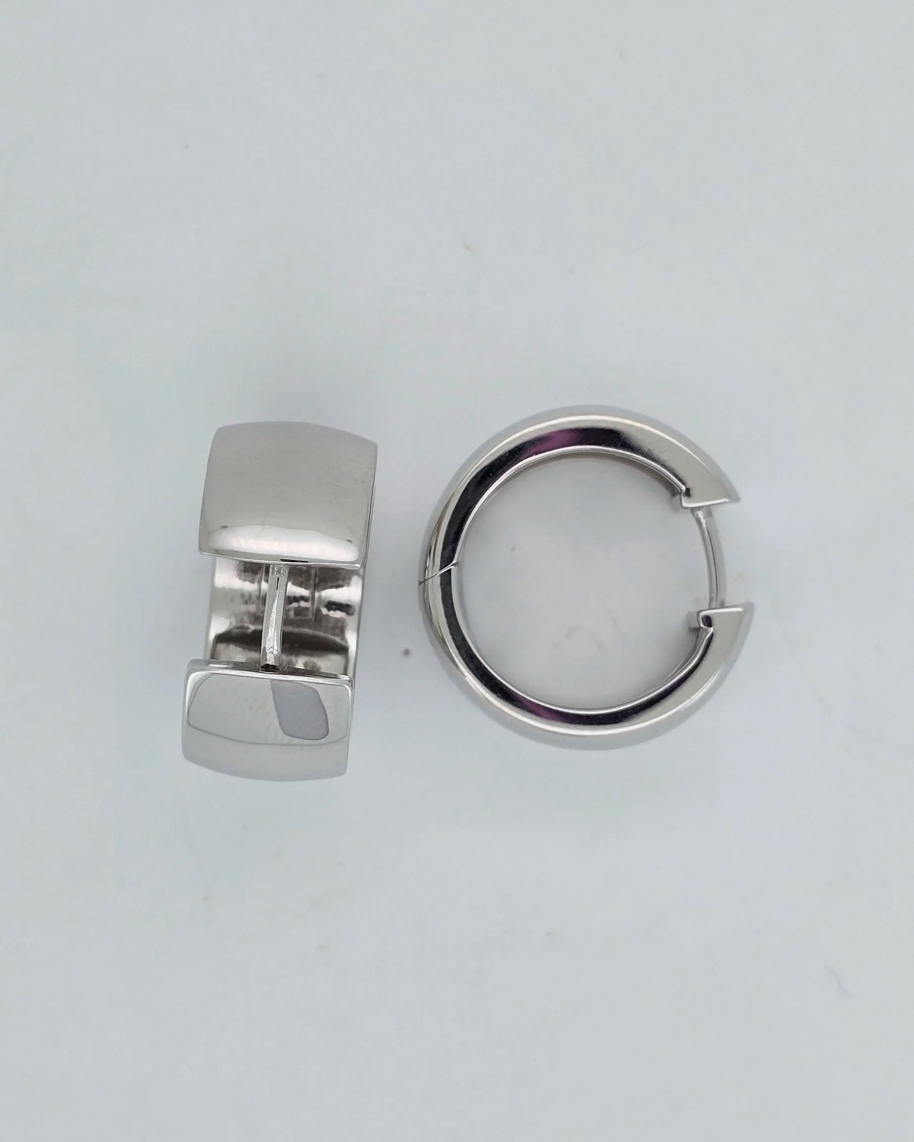 Sterling Silver Round Elegance Huggies