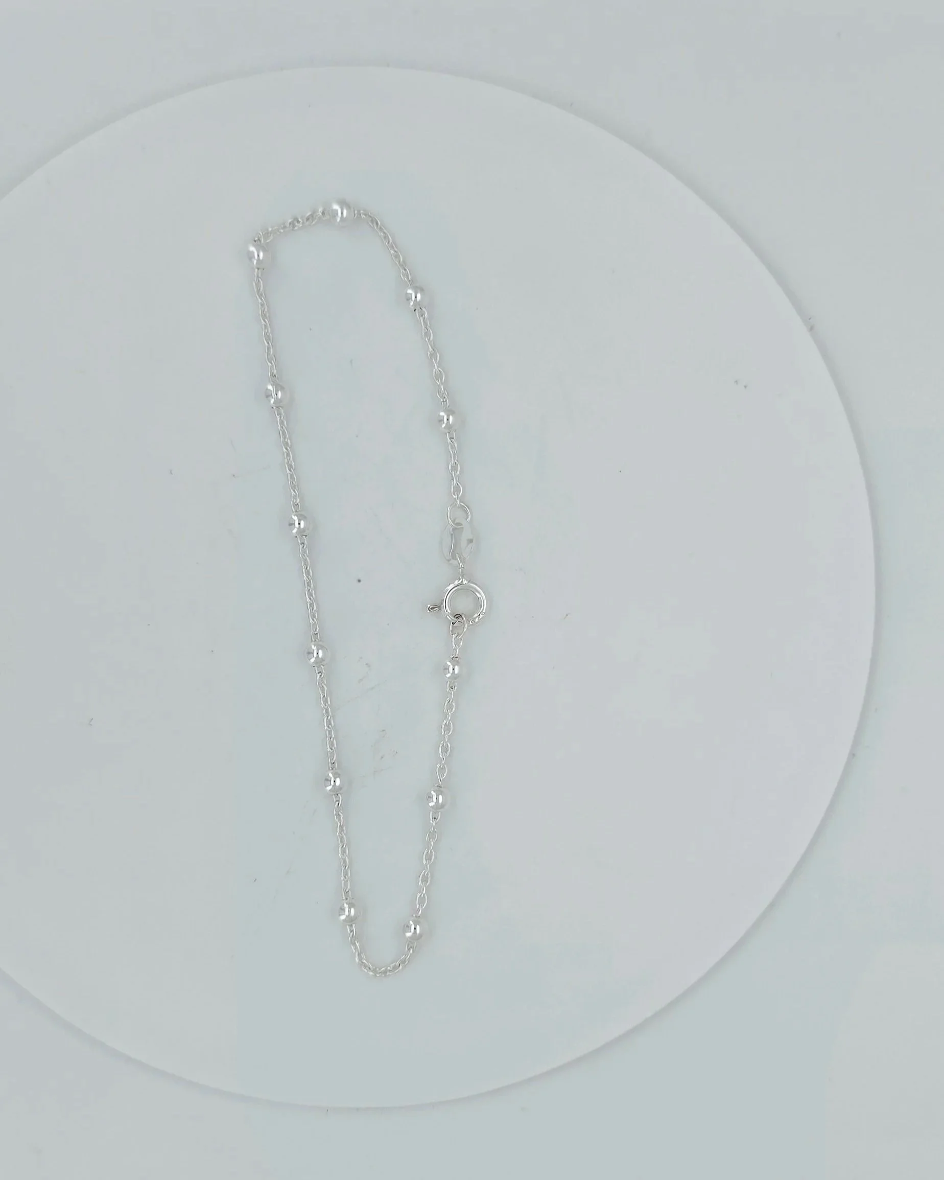 Sterling Silver Ball & Cable Bracelet