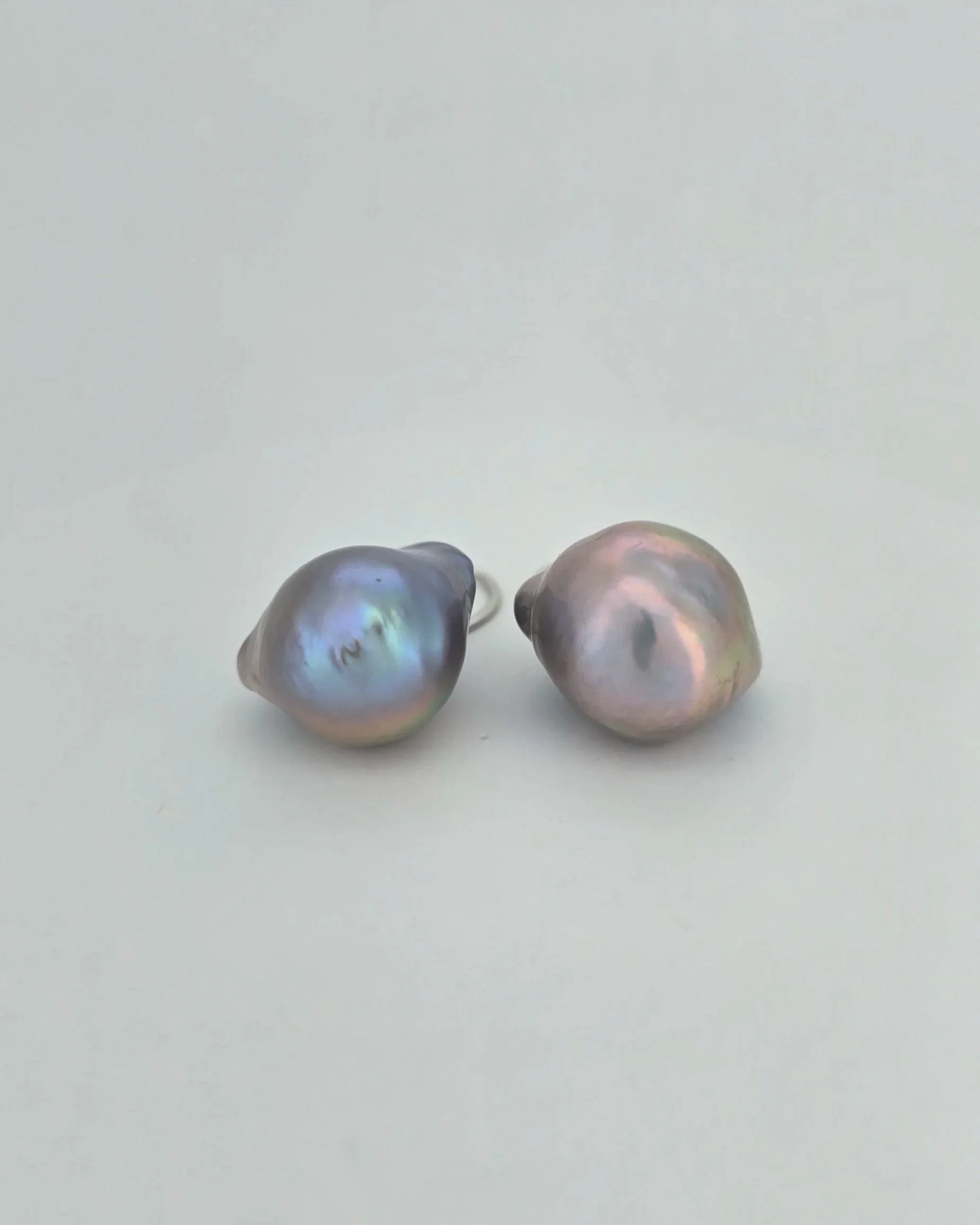 Sterling Silver Baroque Pearl Earrings
