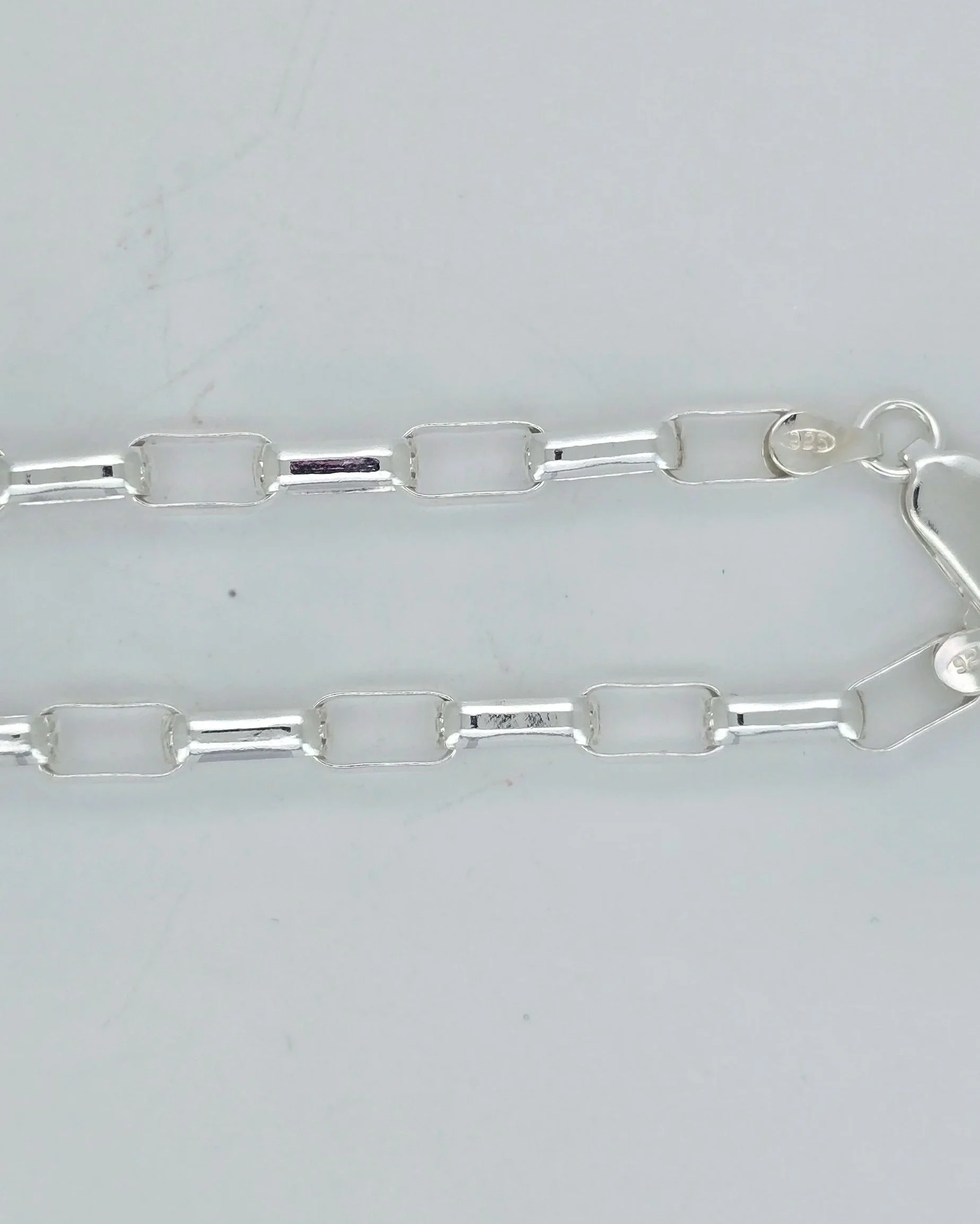 Sterling Silver Long Box Bracelet