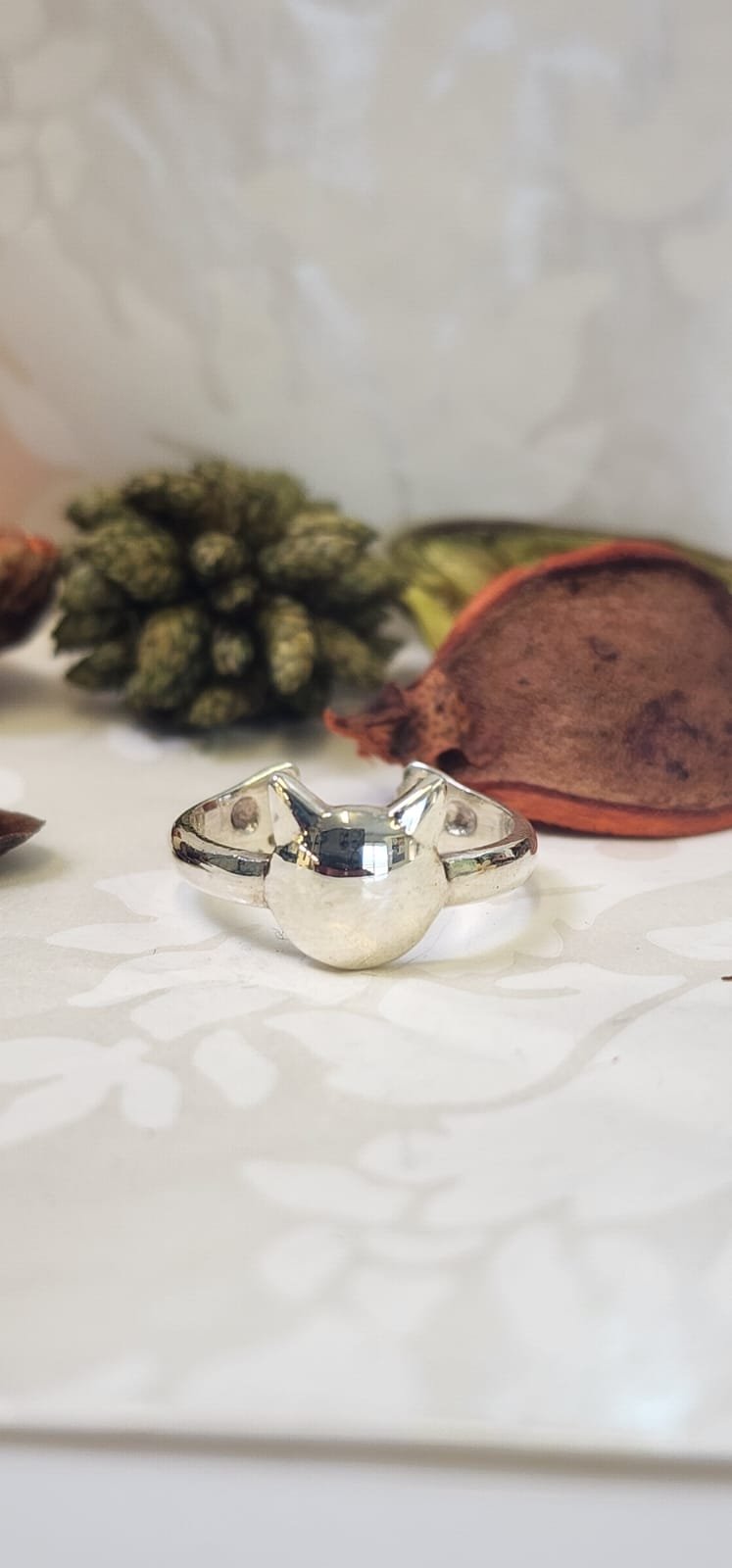 Sterling Silver Adjustable Cat Ring