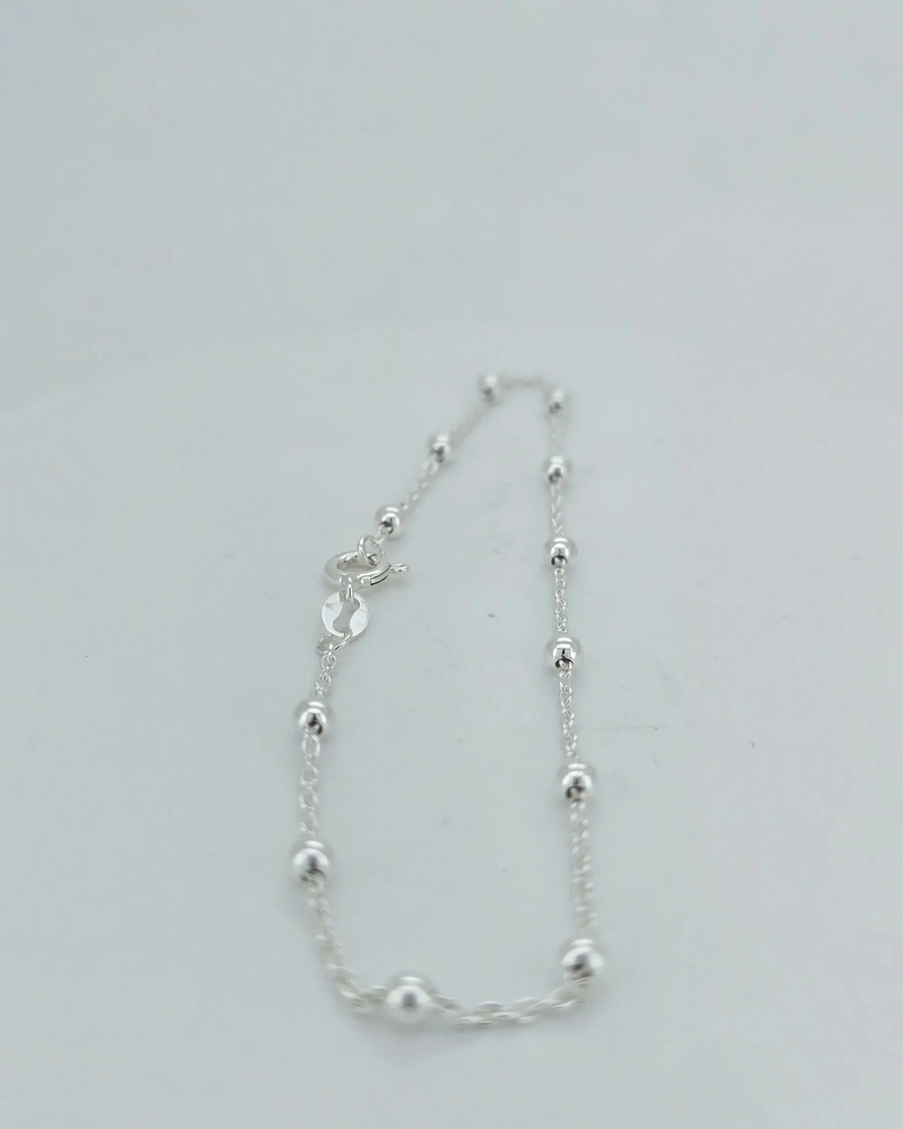Sterling Silver Ball & Cable Bracelet