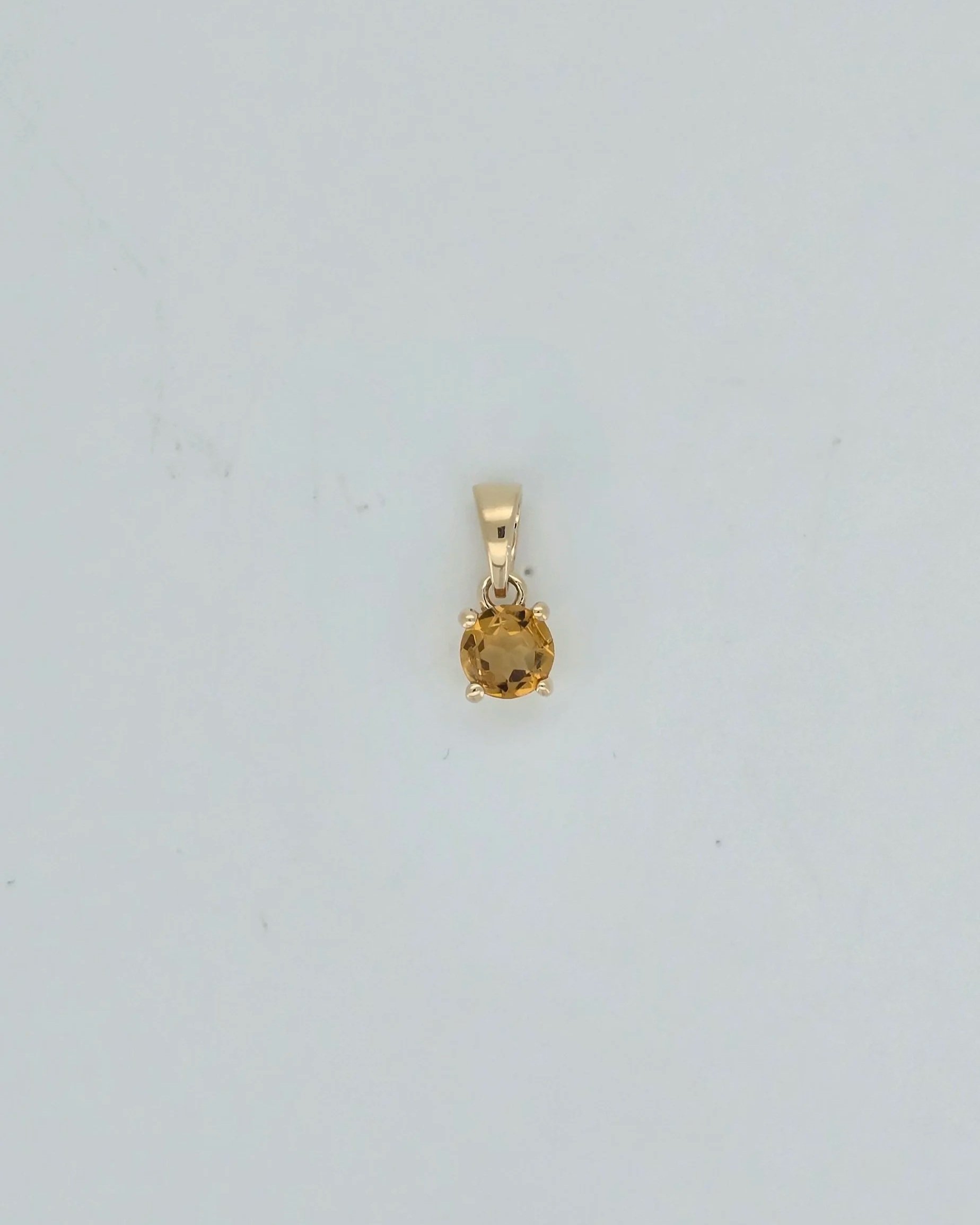 9ct Yellow Gold November Birthstone Pendant with Citrine