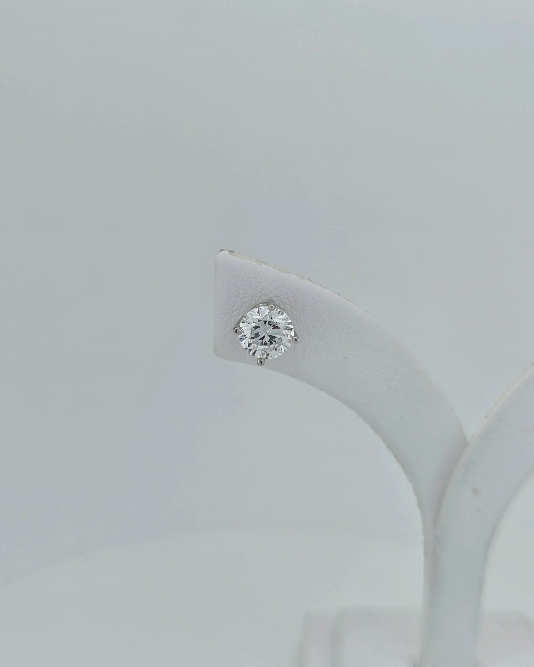 18ct White Gold Lab Diamond Stud Earrings