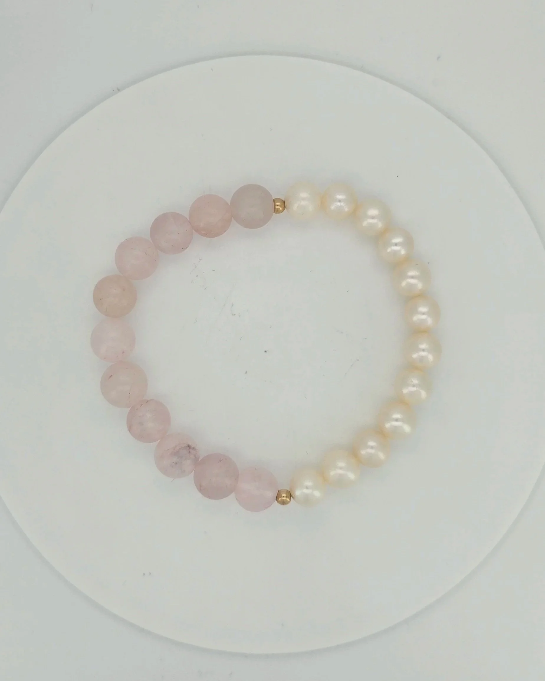 Pearl & Rose Quartz Bracelet