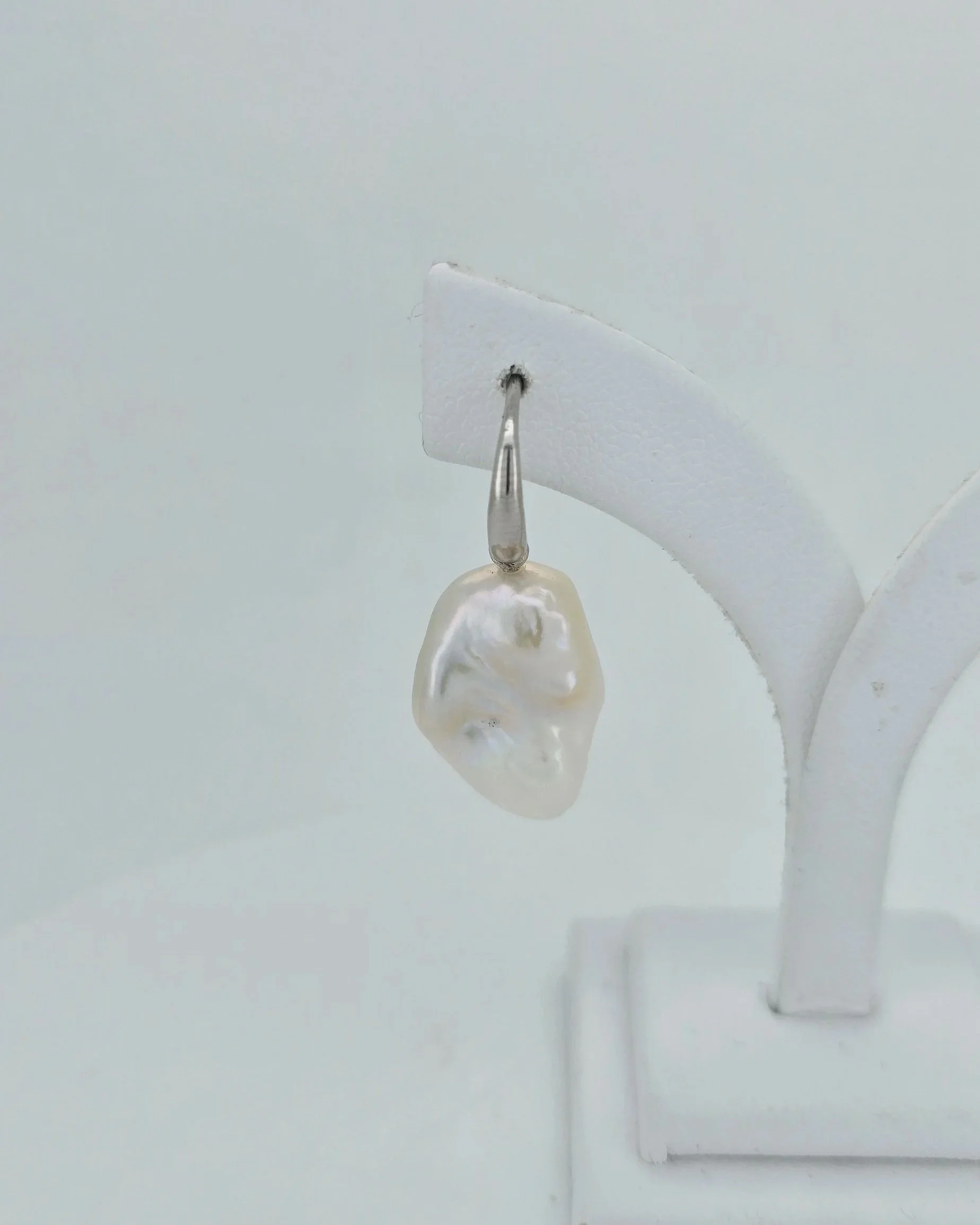 Sterling Silver Keshi Pearl Earrings