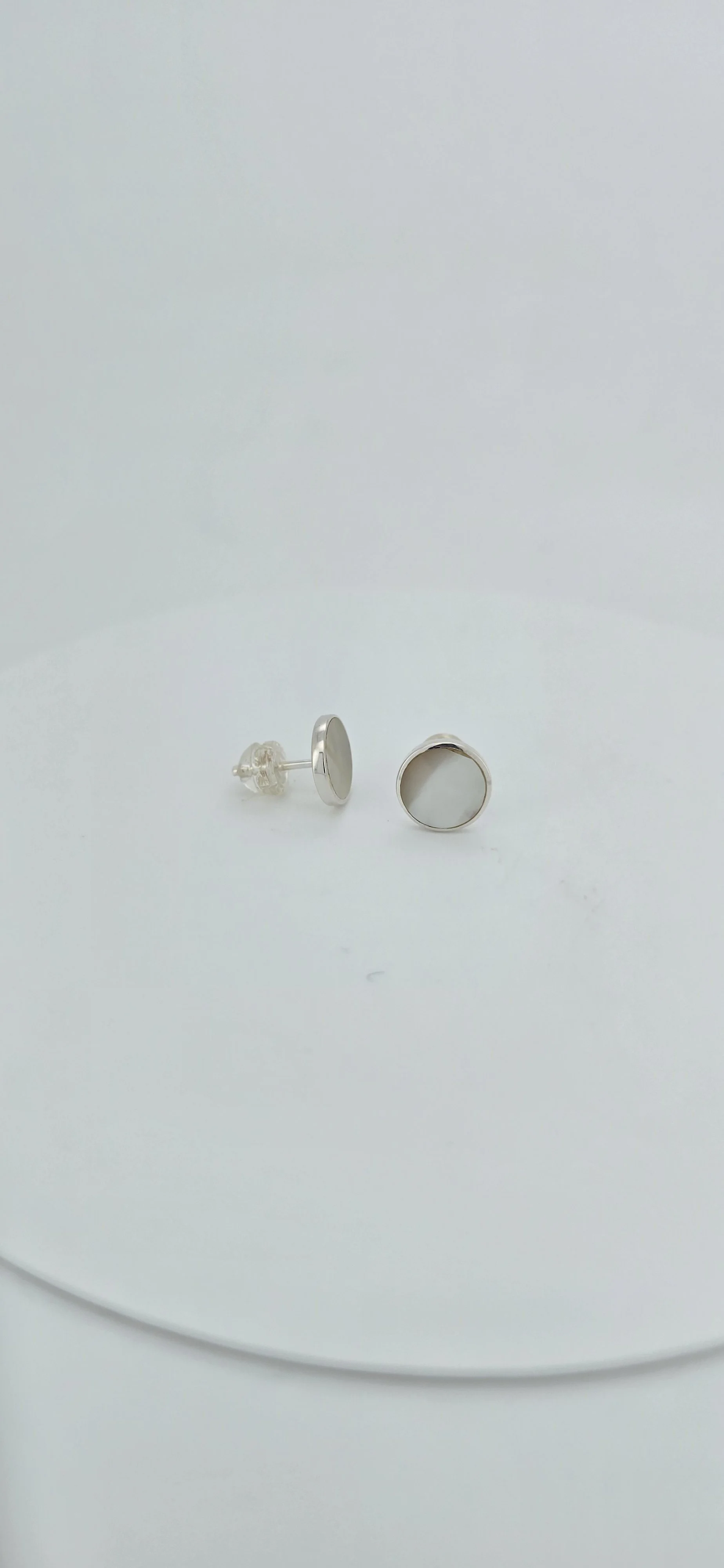 Sterling Silver Mother of Pearl Stud Earrings