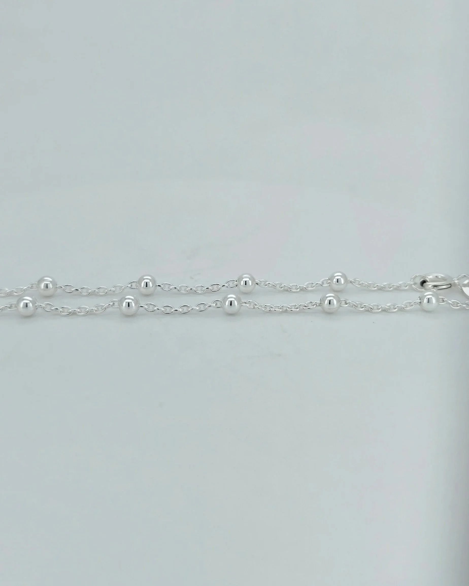 Sterling Silver Ball & Cable Bracelet