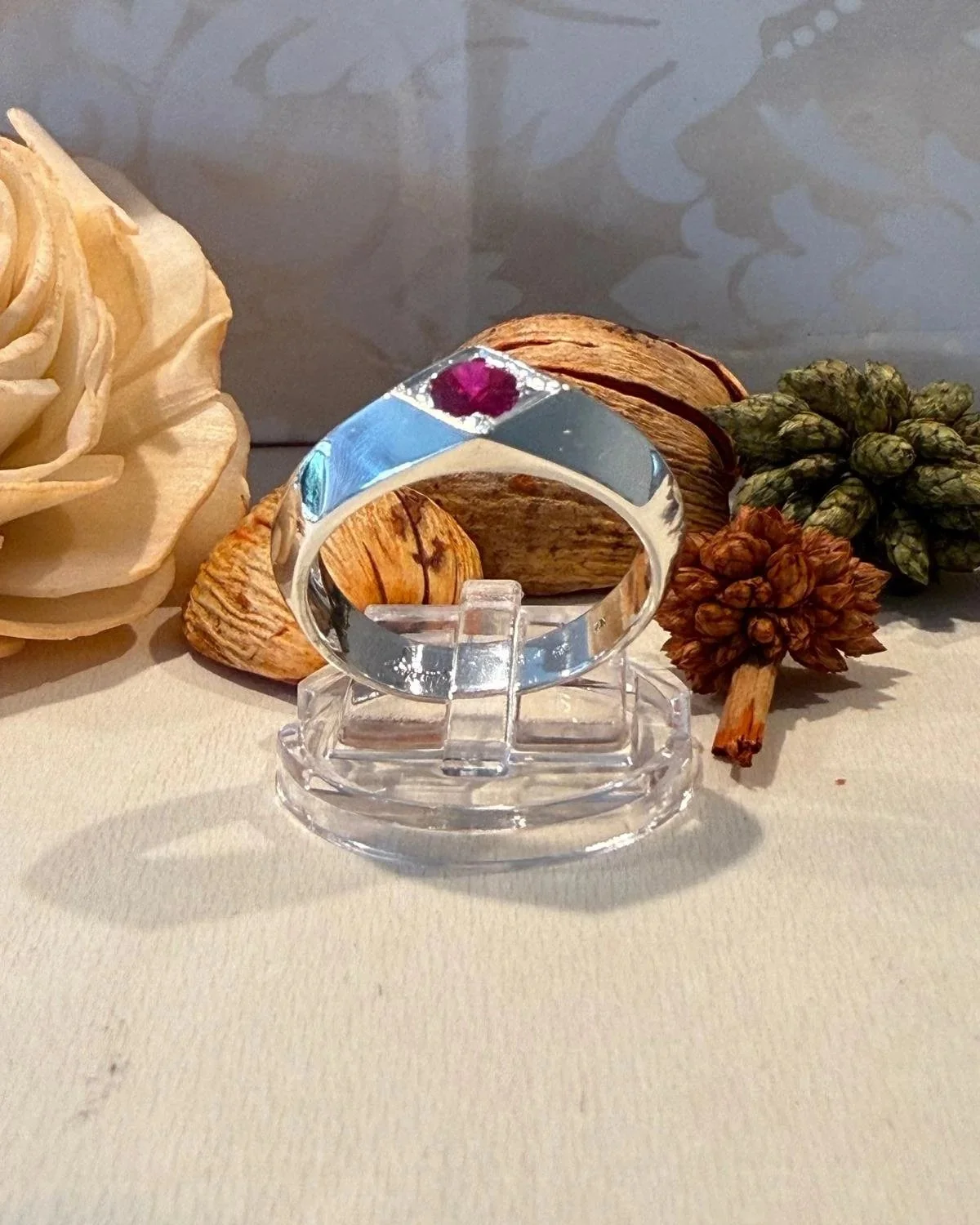 Silver Fancy Solitaire