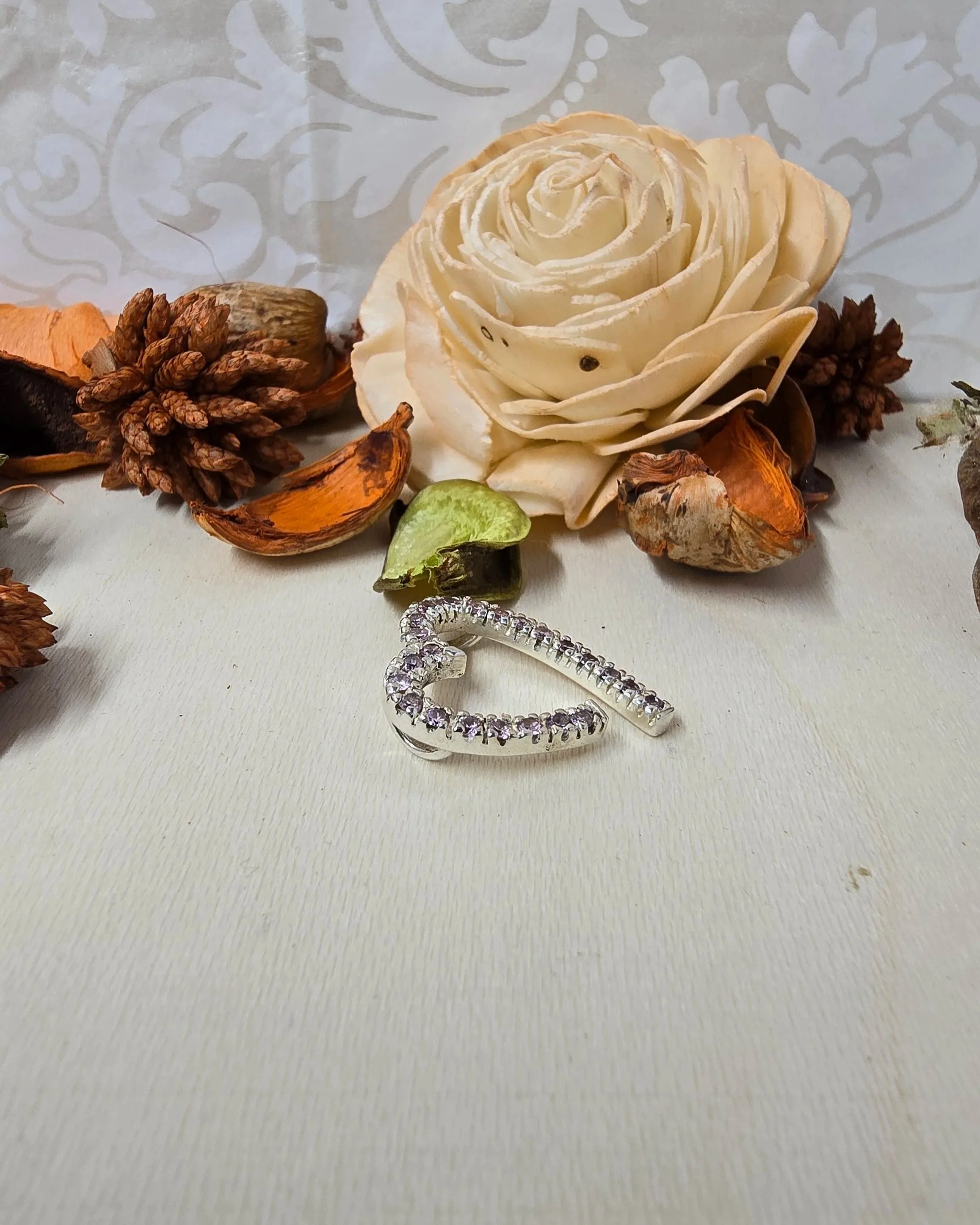 Silver Open Heart Pendant