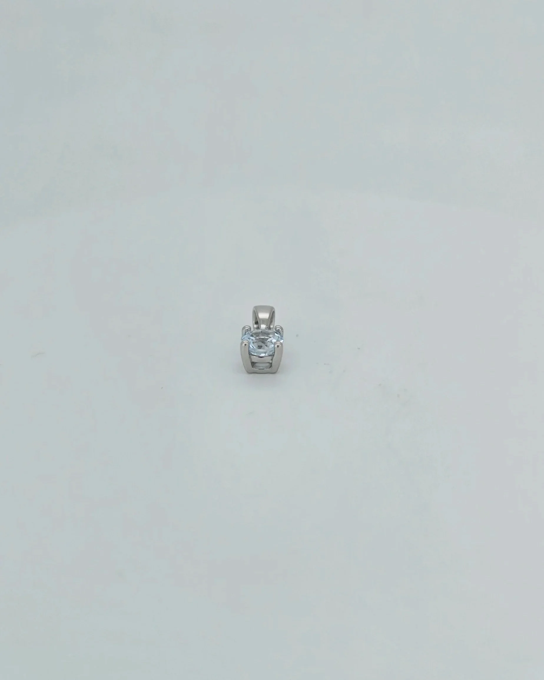 Sterling Silver Aquamarine Pendant