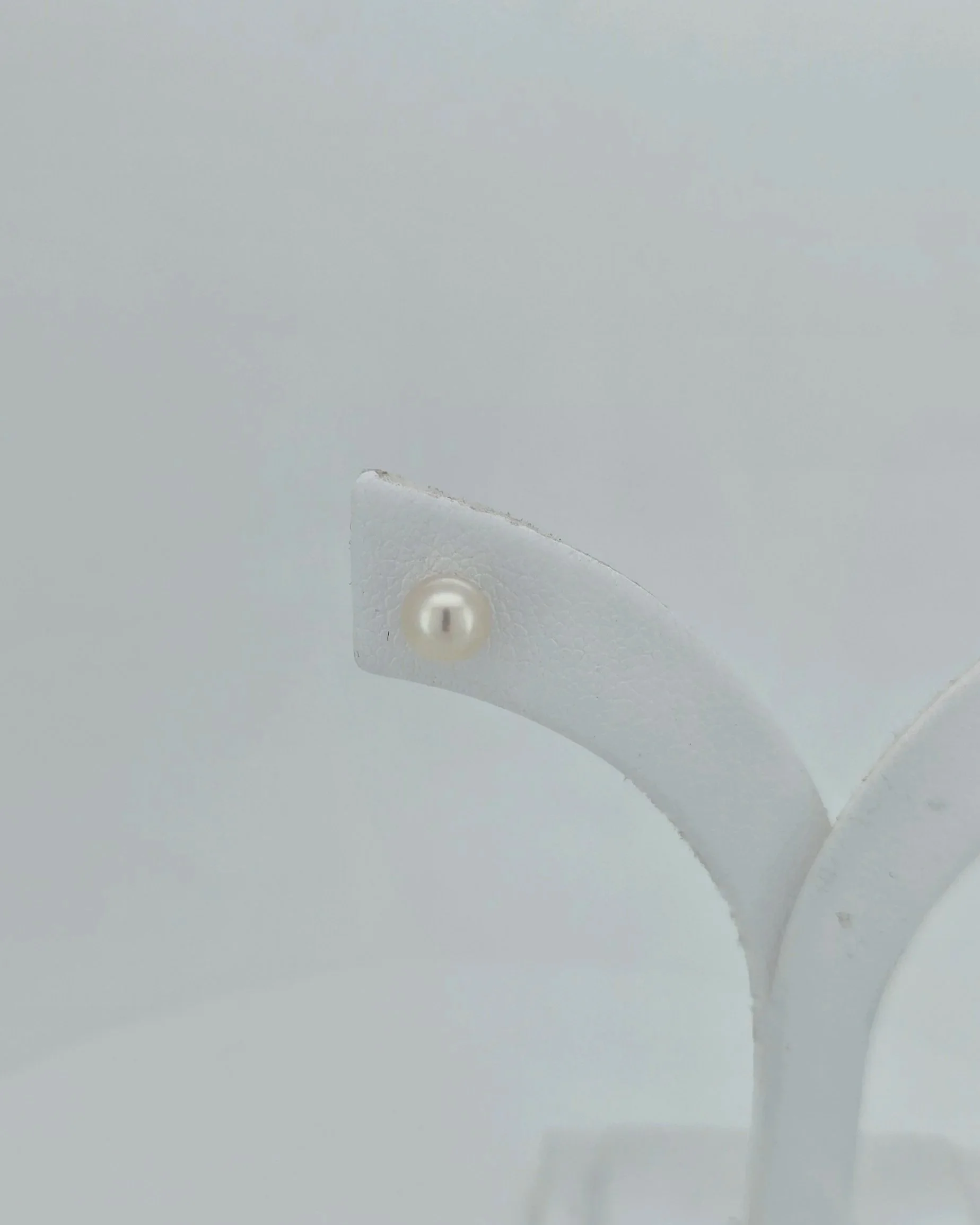Sterling silver 5mm white button freshwater pearl studs