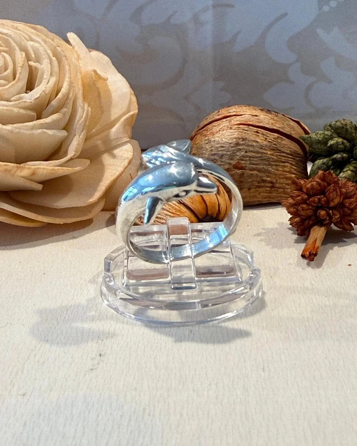 Silver Dolphin Ring