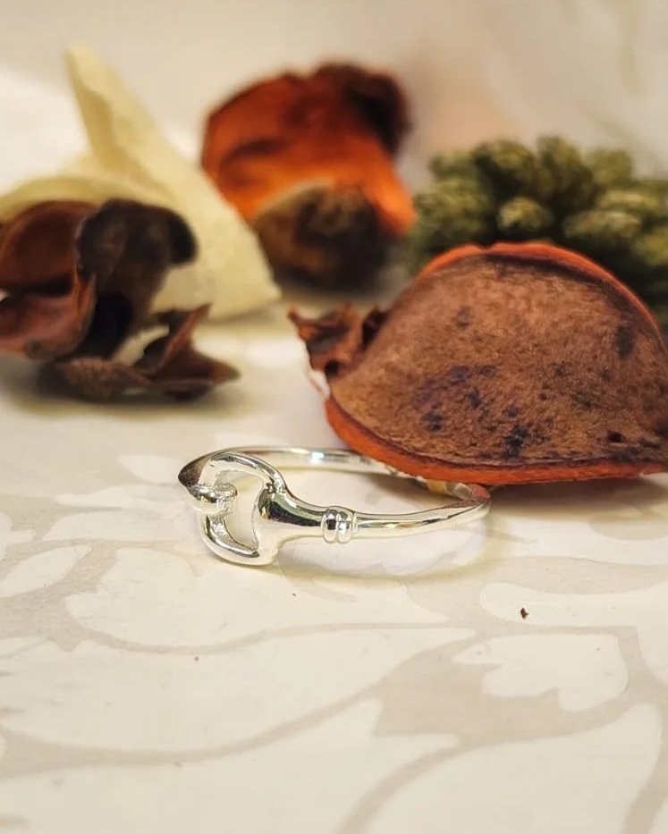 Silver Horse Snaffle Ring