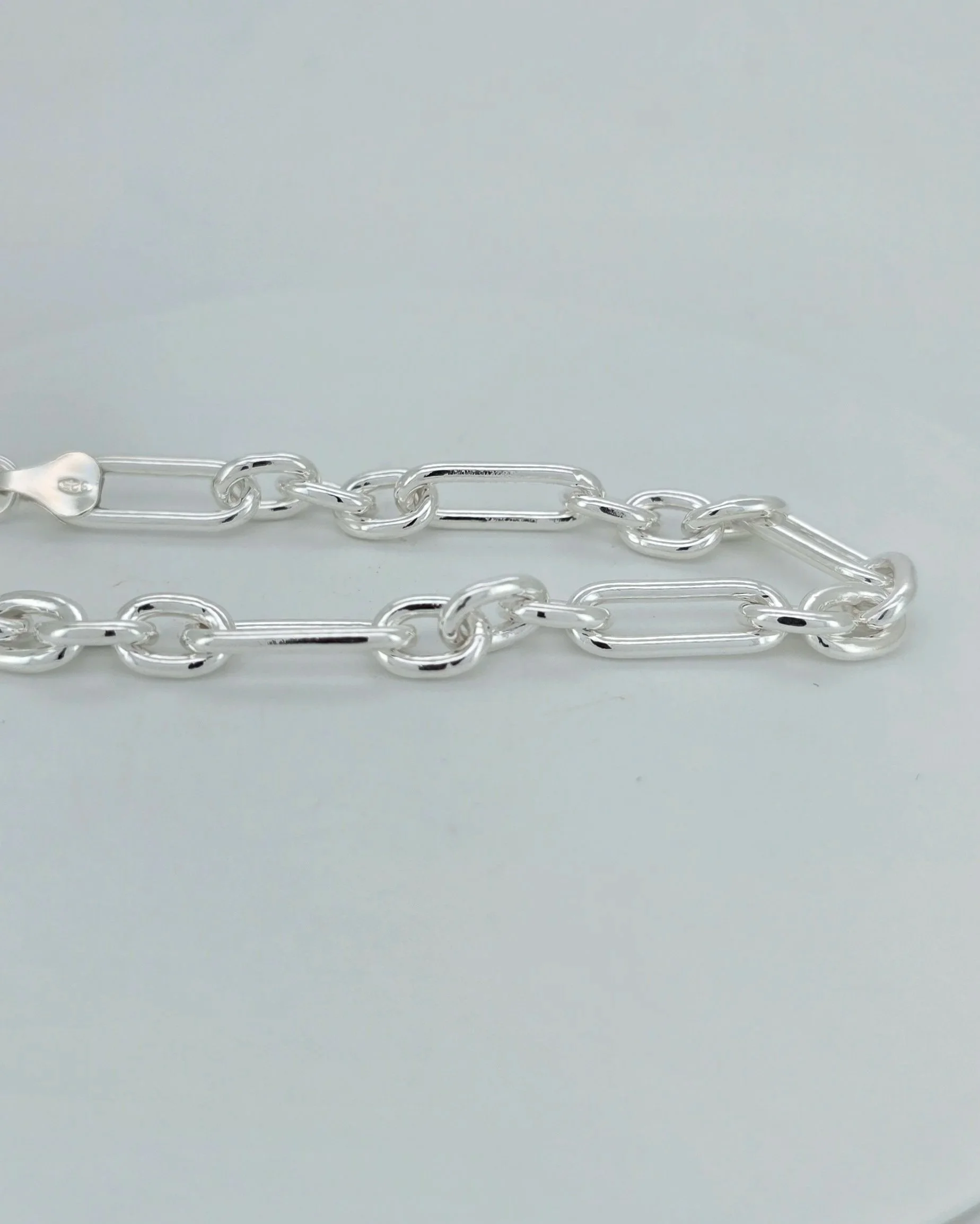 Sterling Silver Figaro Paperclip Bracelet
