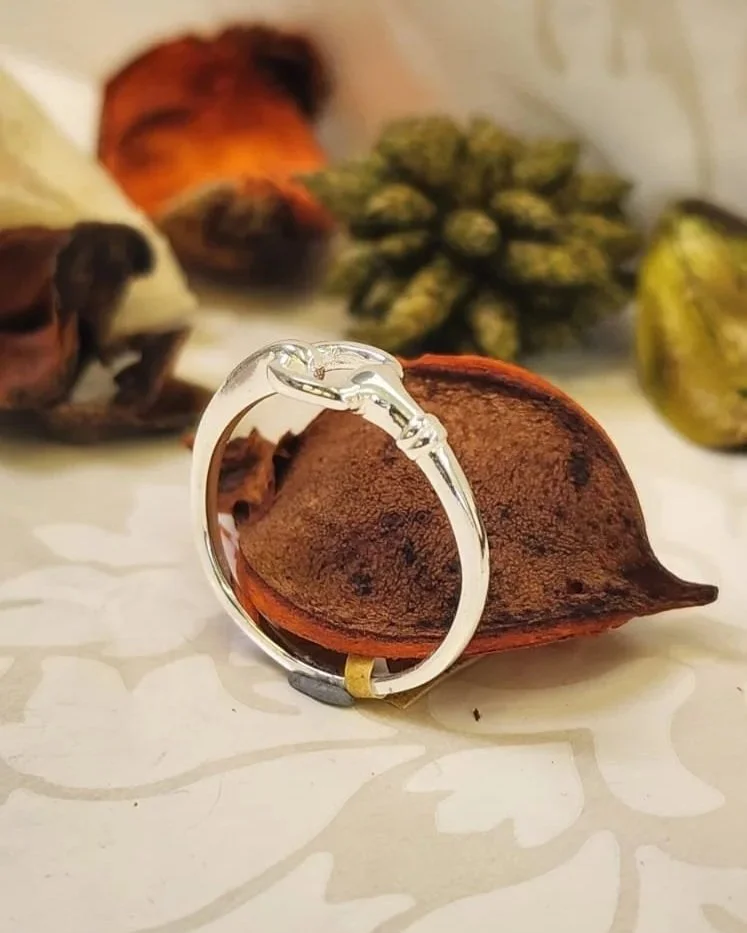 Silver Horse Snaffle Ring