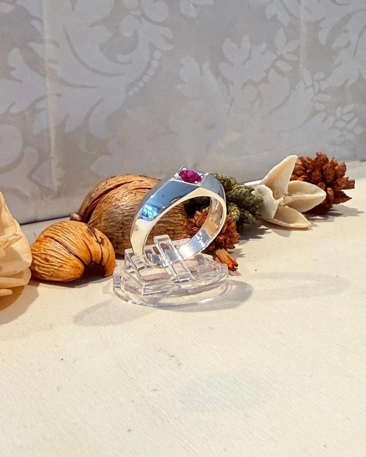 Silver Fancy Solitaire